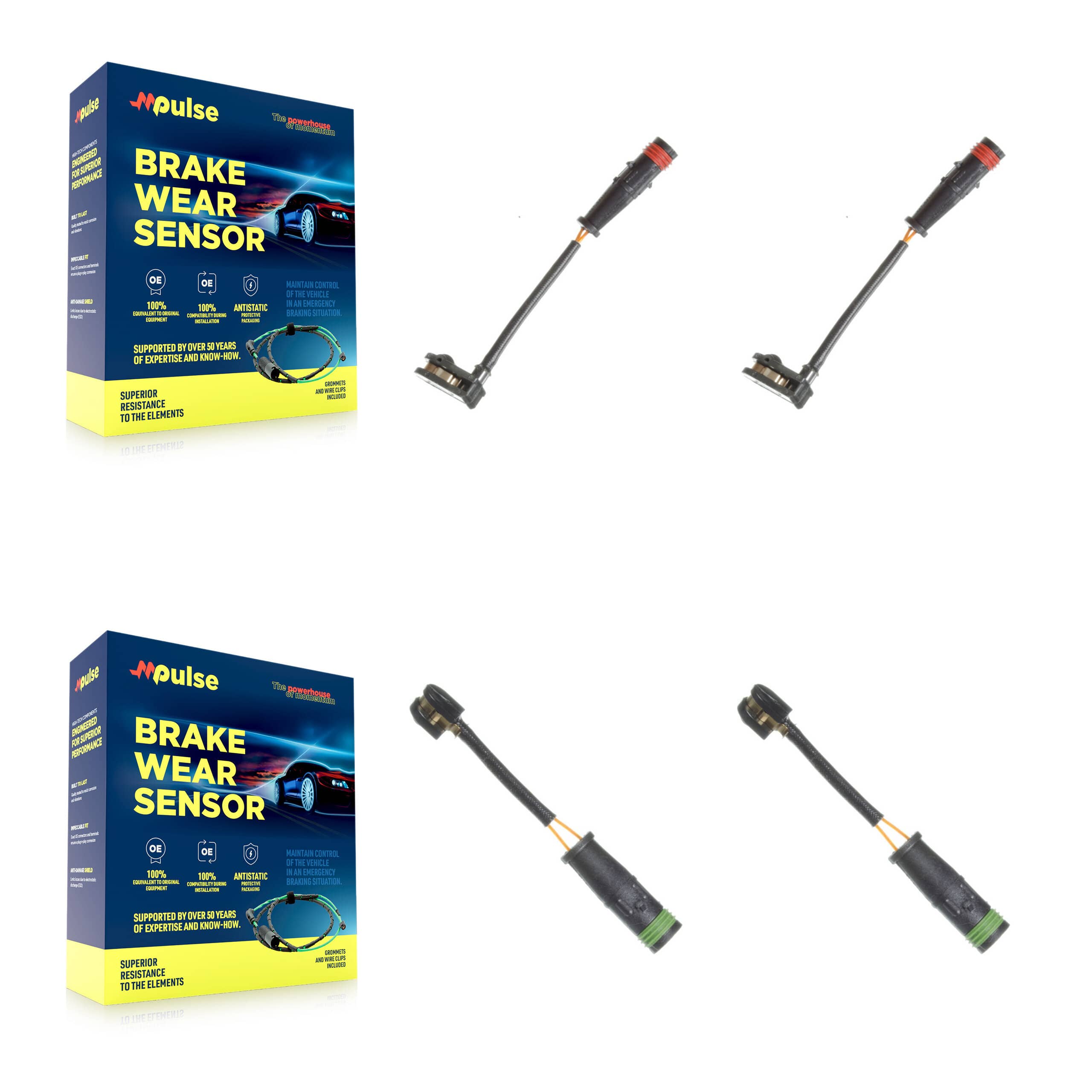 Mpulse - KSE-100417 - Front and Rear Disc Brake Pad Wear Sensor Kits