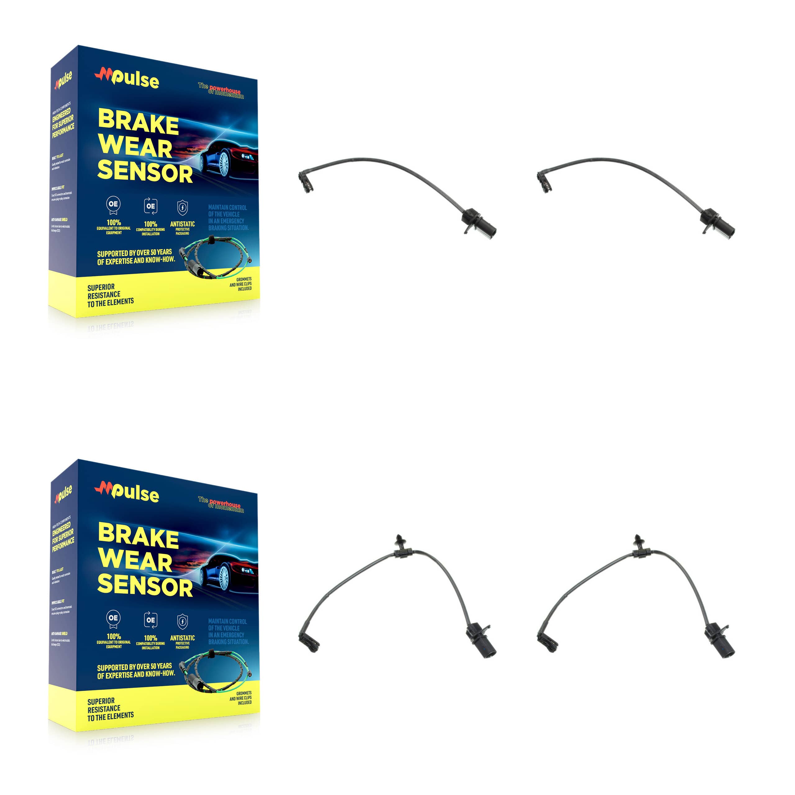 Mpulse - KSE-100442 - Front and Rear Disc Brake Pad Wear Sensor Kits