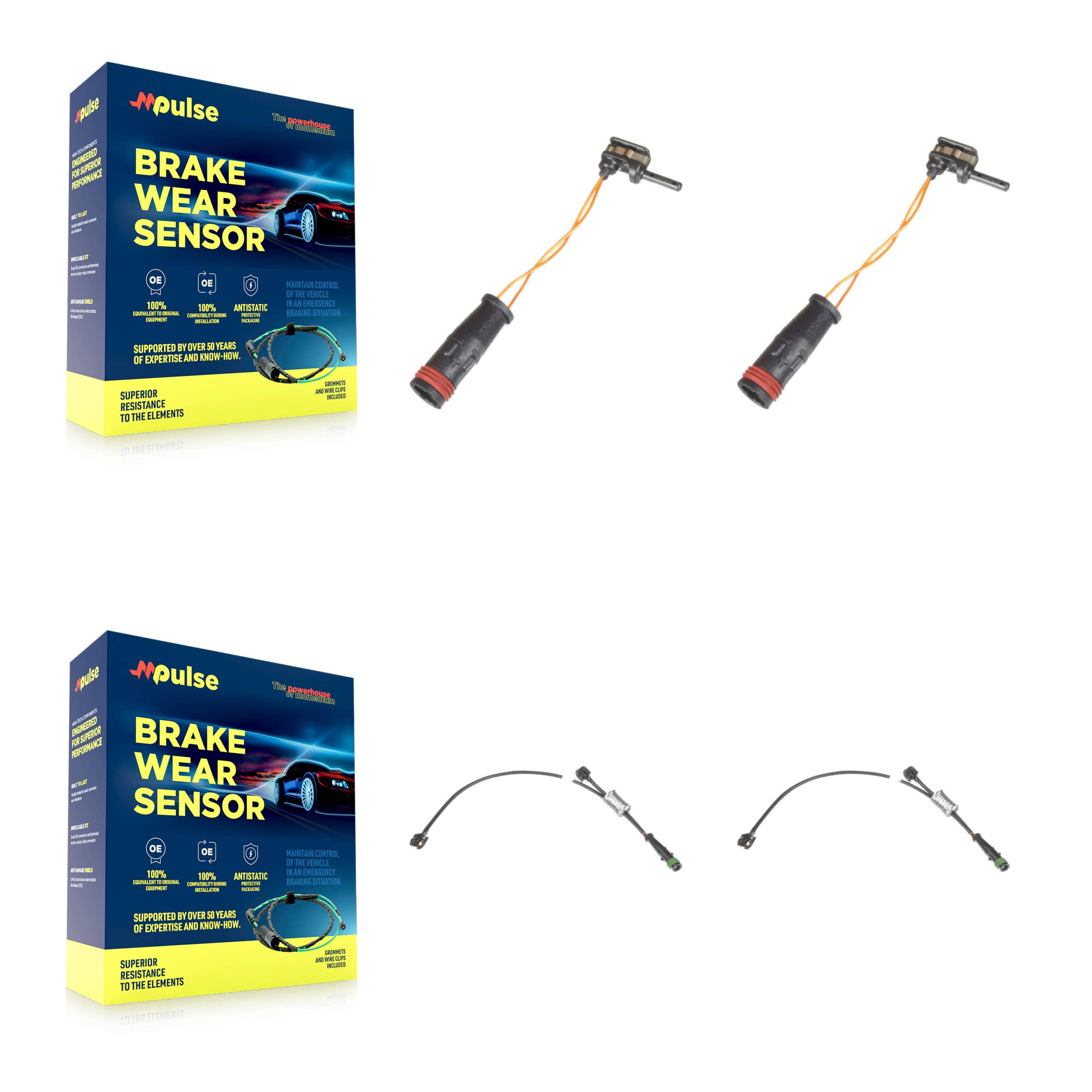 Mpulse - KSE-100472 - Front and Rear Disc Brake Pad Wear Sensor Kits