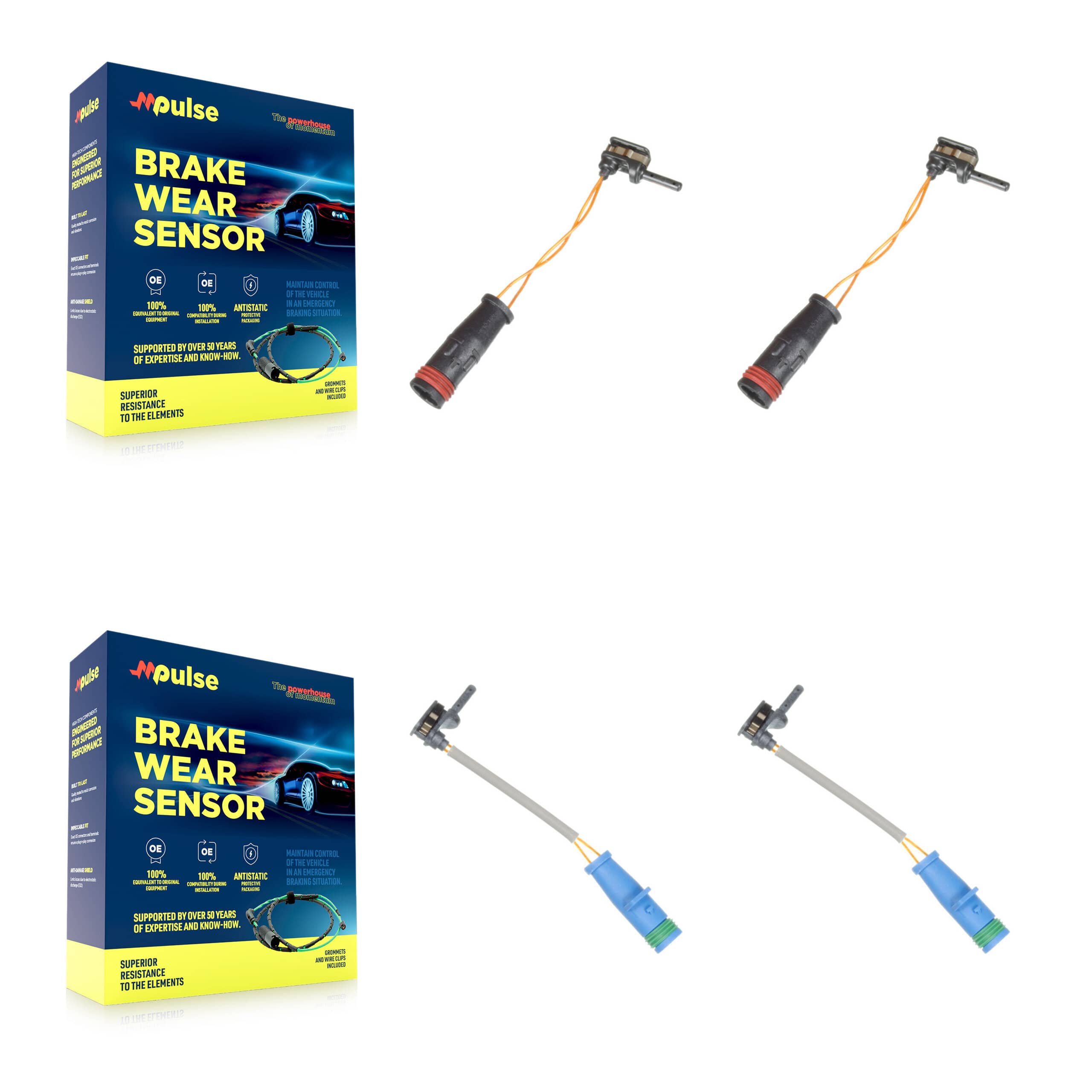 Mpulse - KSE-100475 - Front and Rear Disc Brake Pad Wear Sensor Kits
