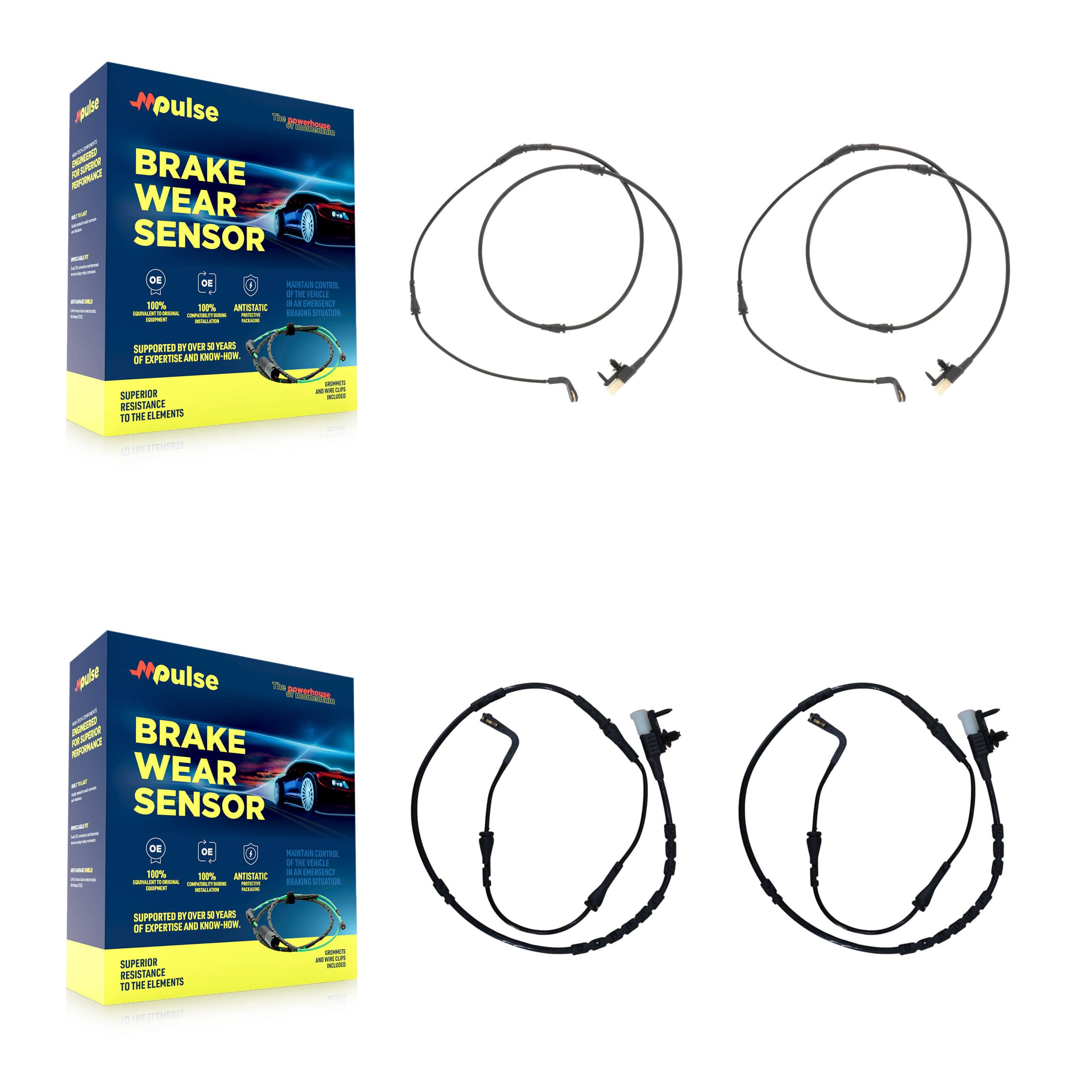 Mpulse - KSE-100485 - Front and Rear Disc Brake Pad Wear Sensor Kits