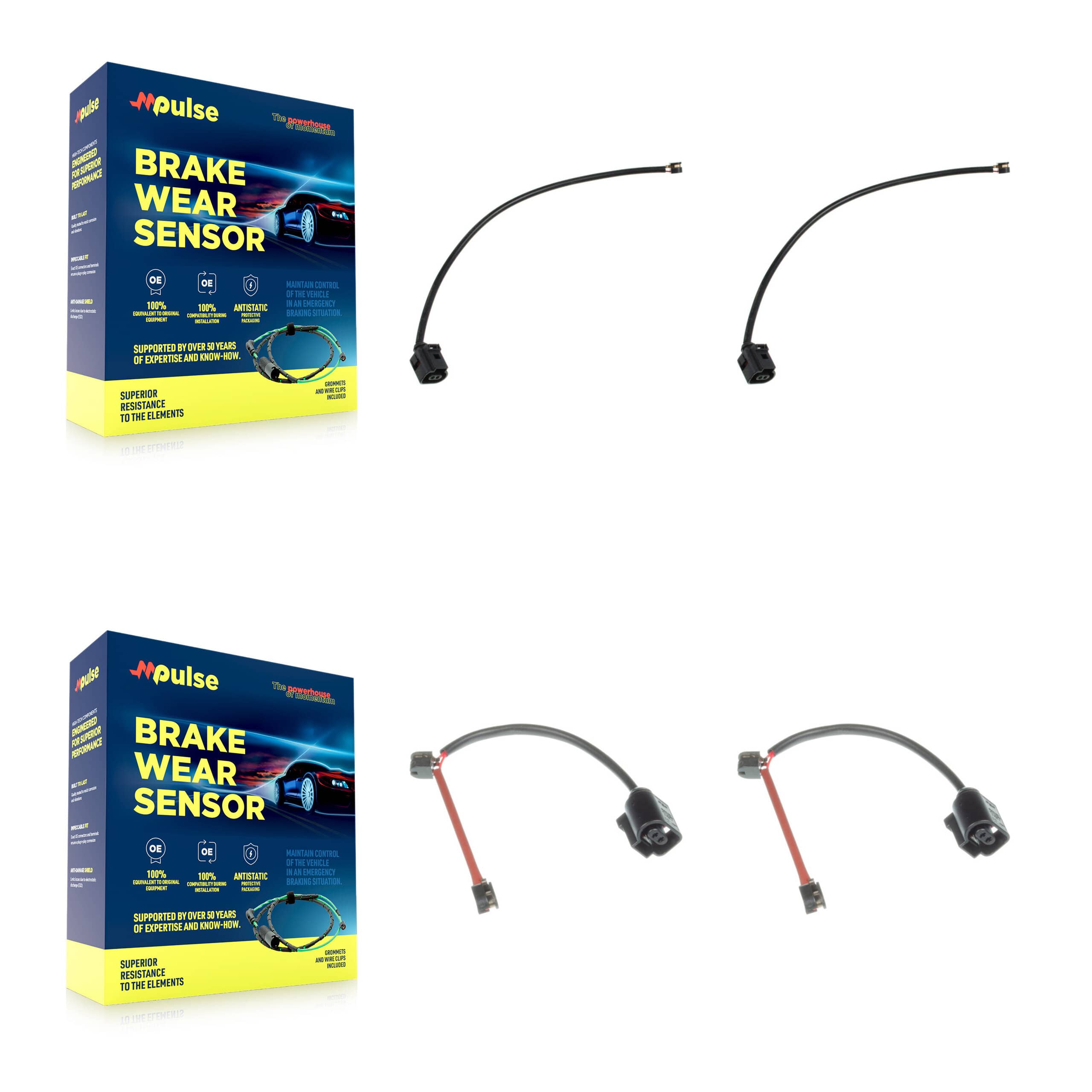 Mpulse - KSE-100500 - Front and Rear Disc Brake Pad Wear Sensor Kits