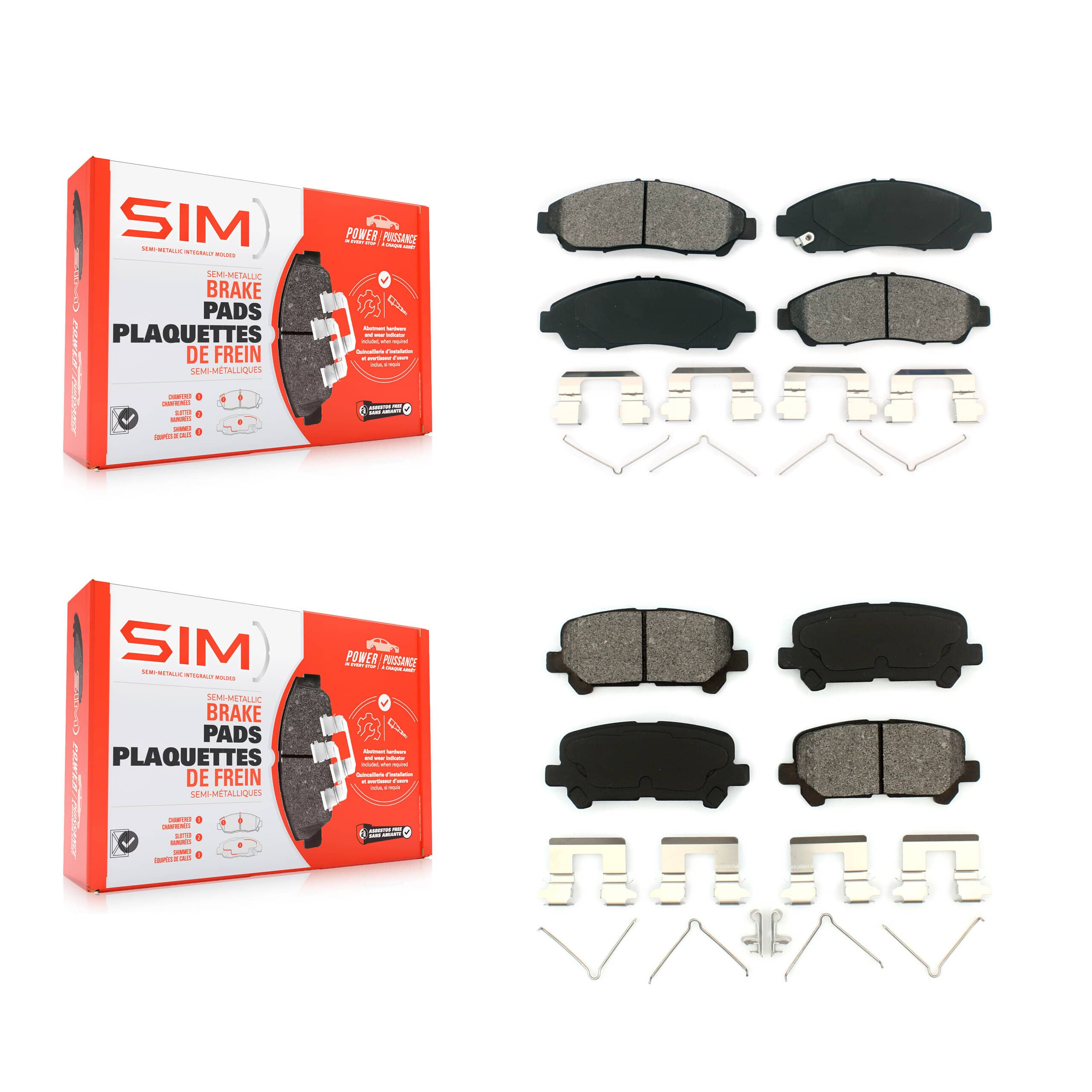 SIM - KSM-100145 - Front and Rear Disc Brake Pad Kits