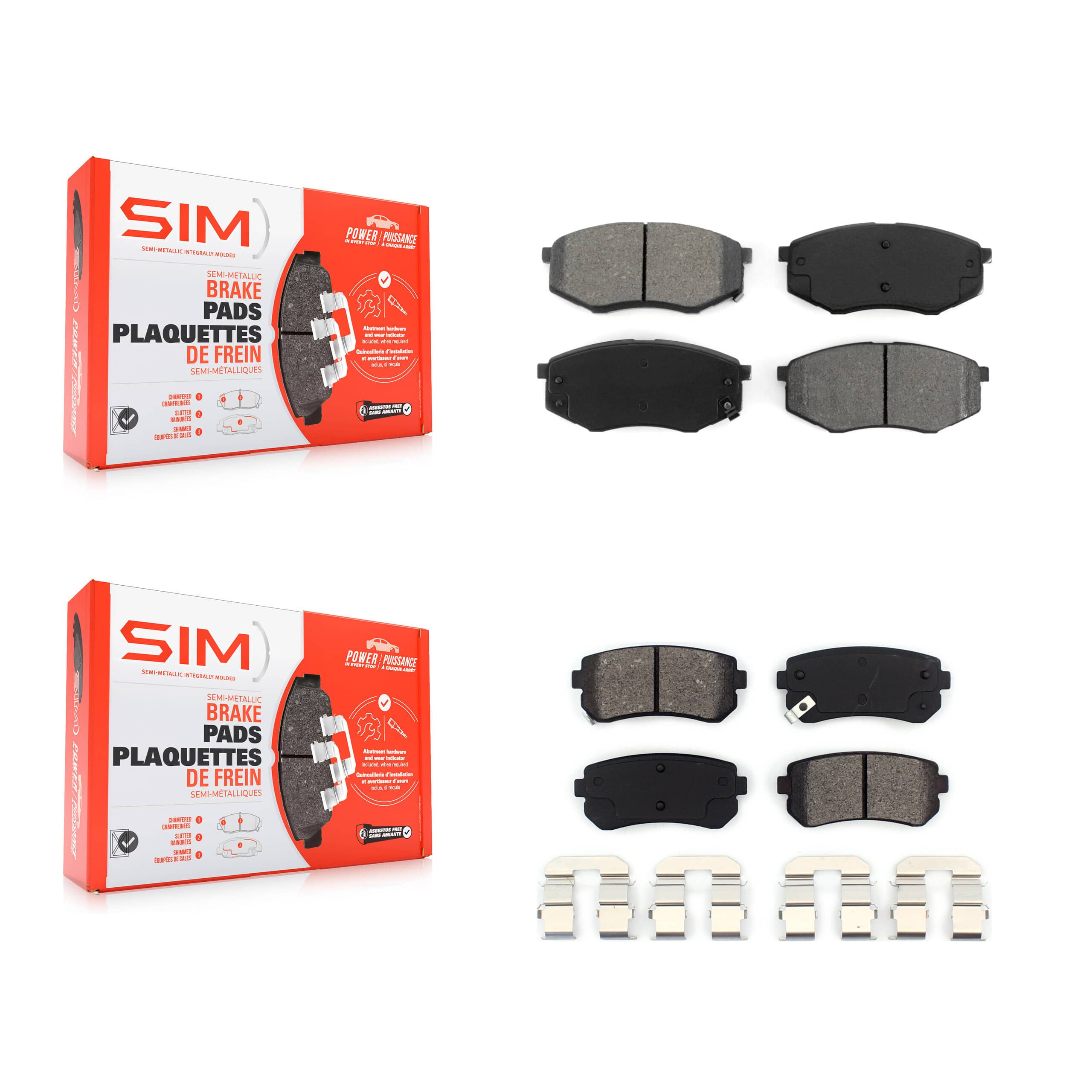 SIM - KSM-100171 - Front and Rear Disc Brake Pad Kits