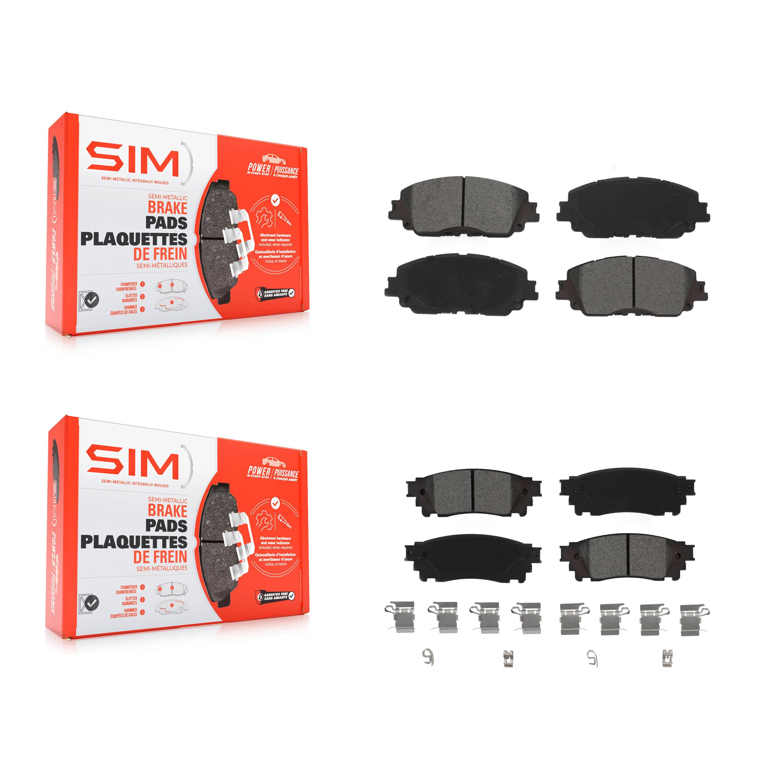 SIM - KSM-100534 - Front and Rear Disc Brake Pad Kits