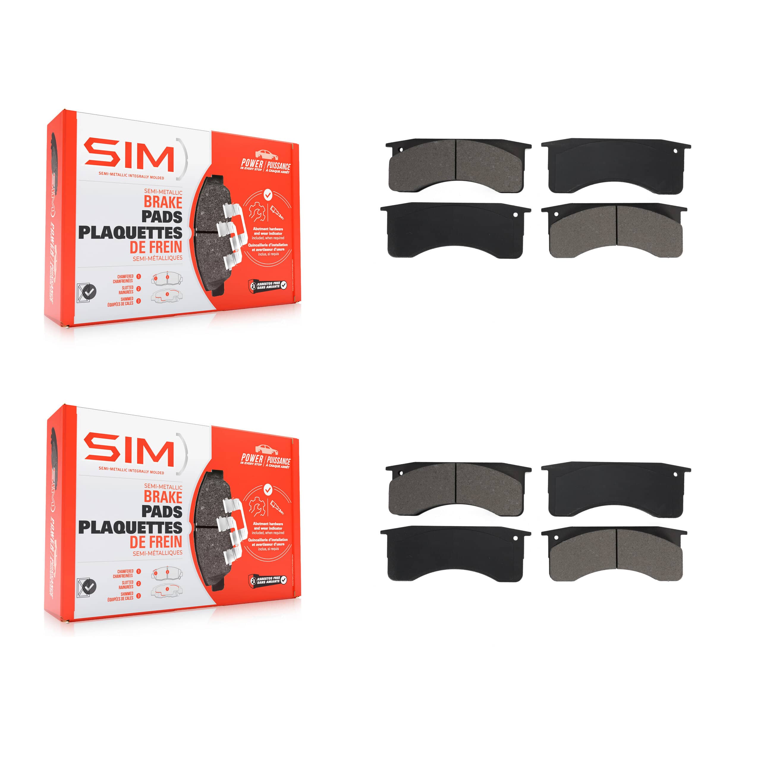 SIM - KSM-100546 - Front and Rear Disc Brake Pad Kits