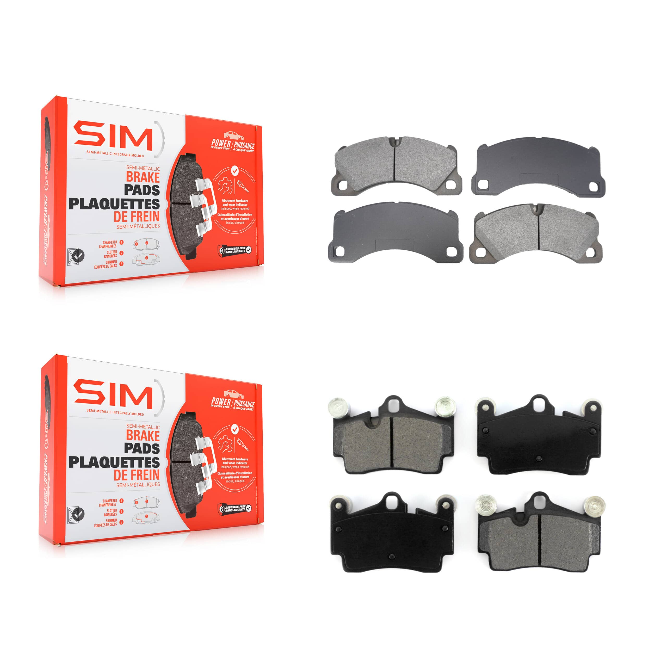 SIM - KSM-100583 - Front and Rear Disc Brake Pad Kits