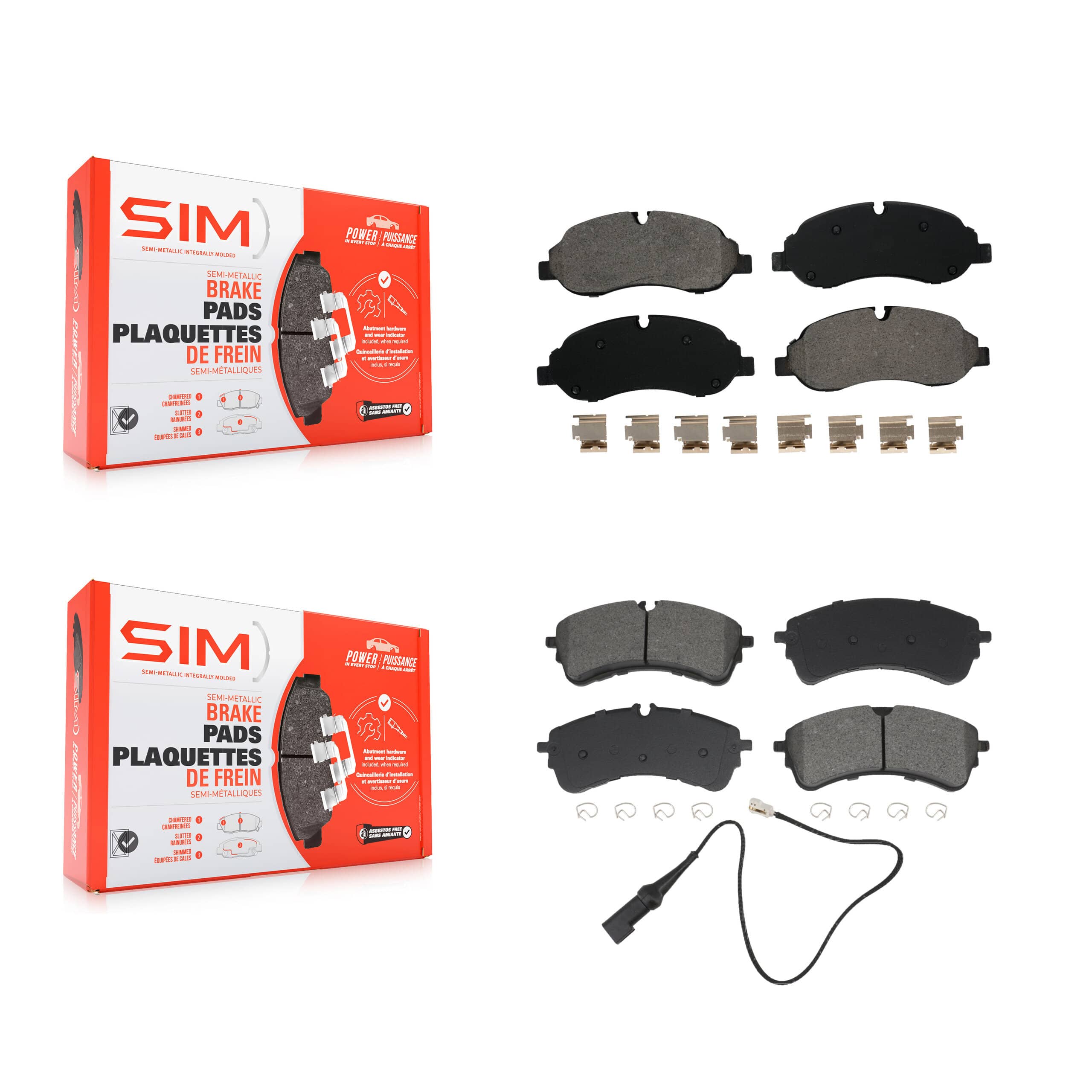 SIM - KSM-100694 - Front and Rear Disc Brake Pad Kits
