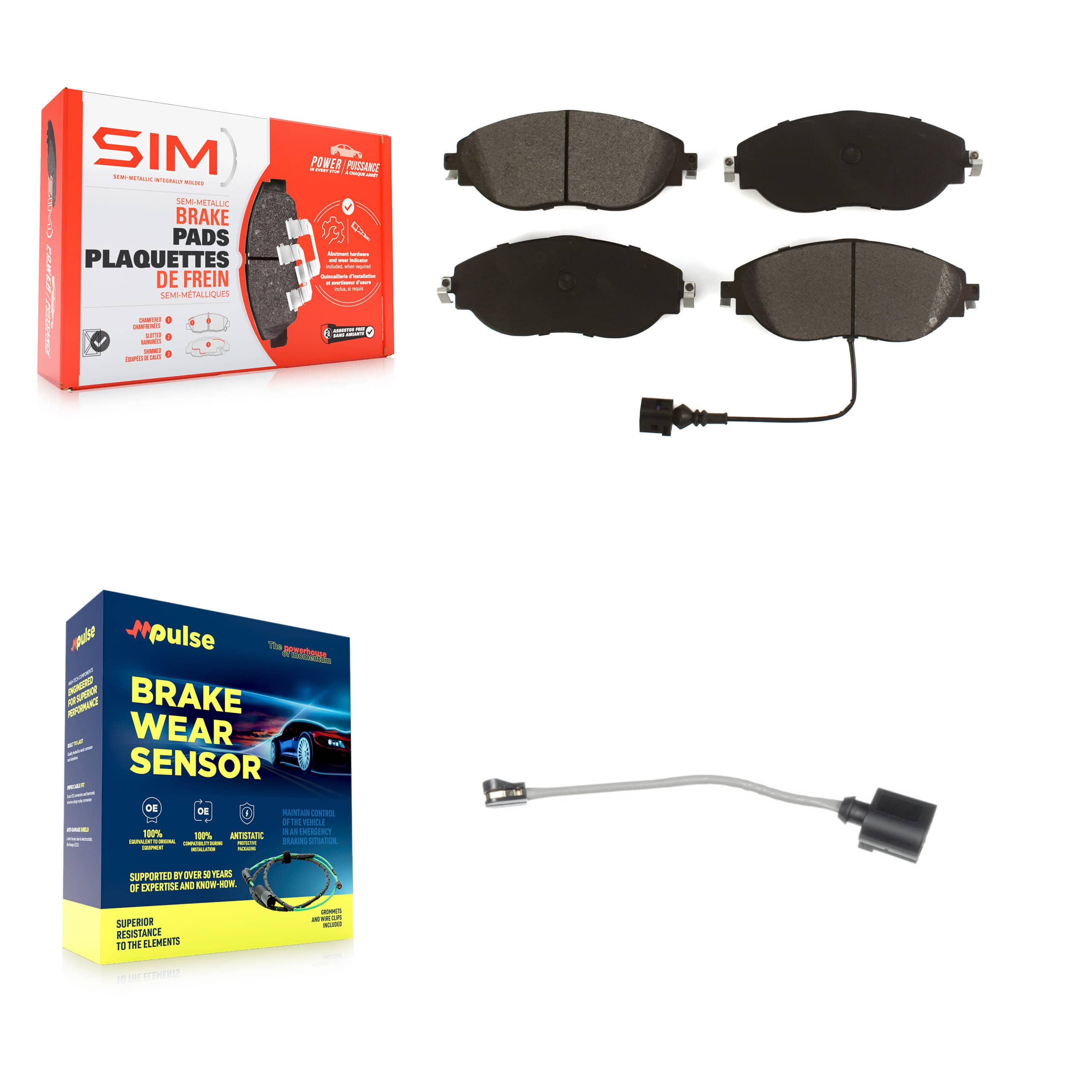 SIM - KSW-100289 - Front Disc Brake Pad Kits