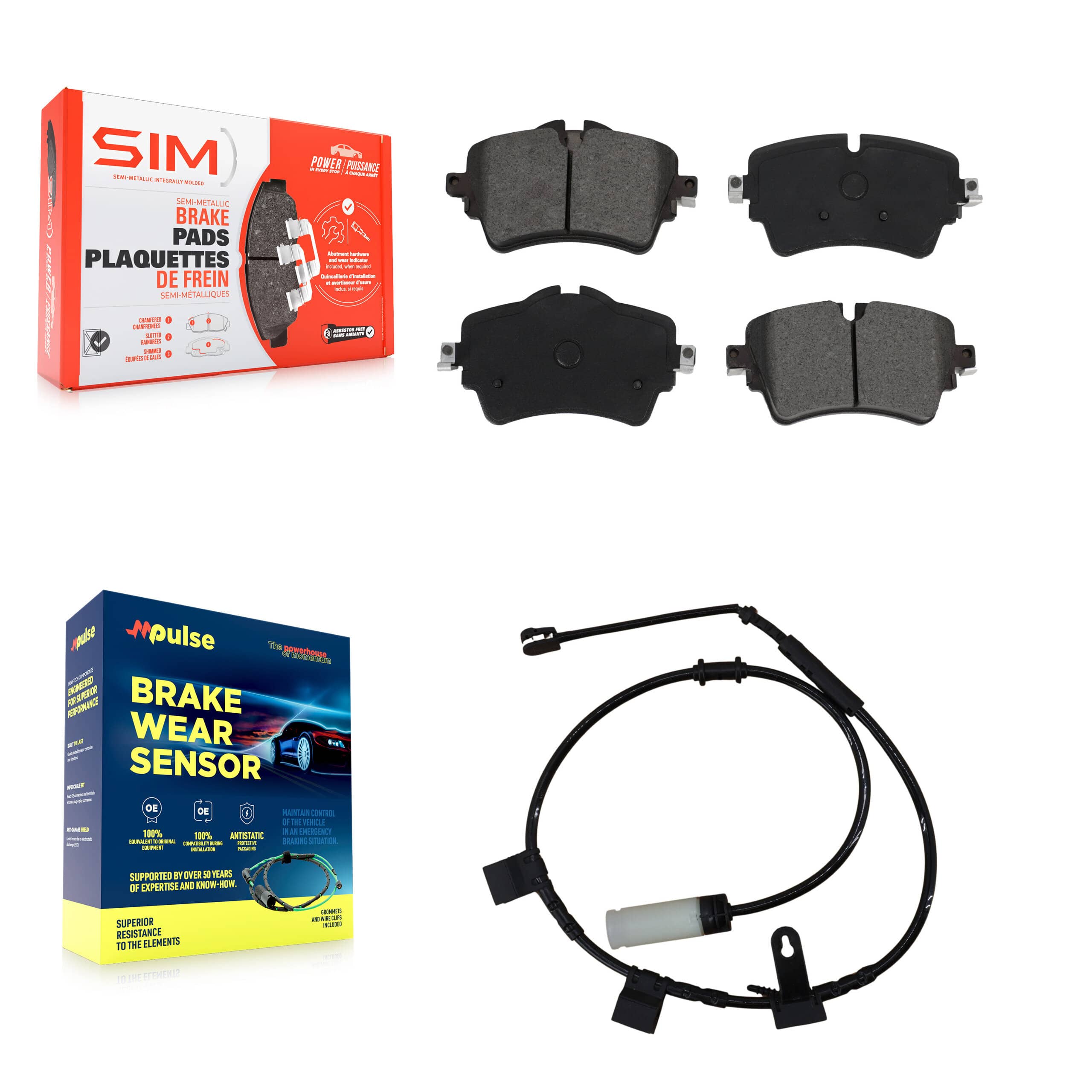 SIM - KSW-100291 - Front Disc Brake Pad Kits