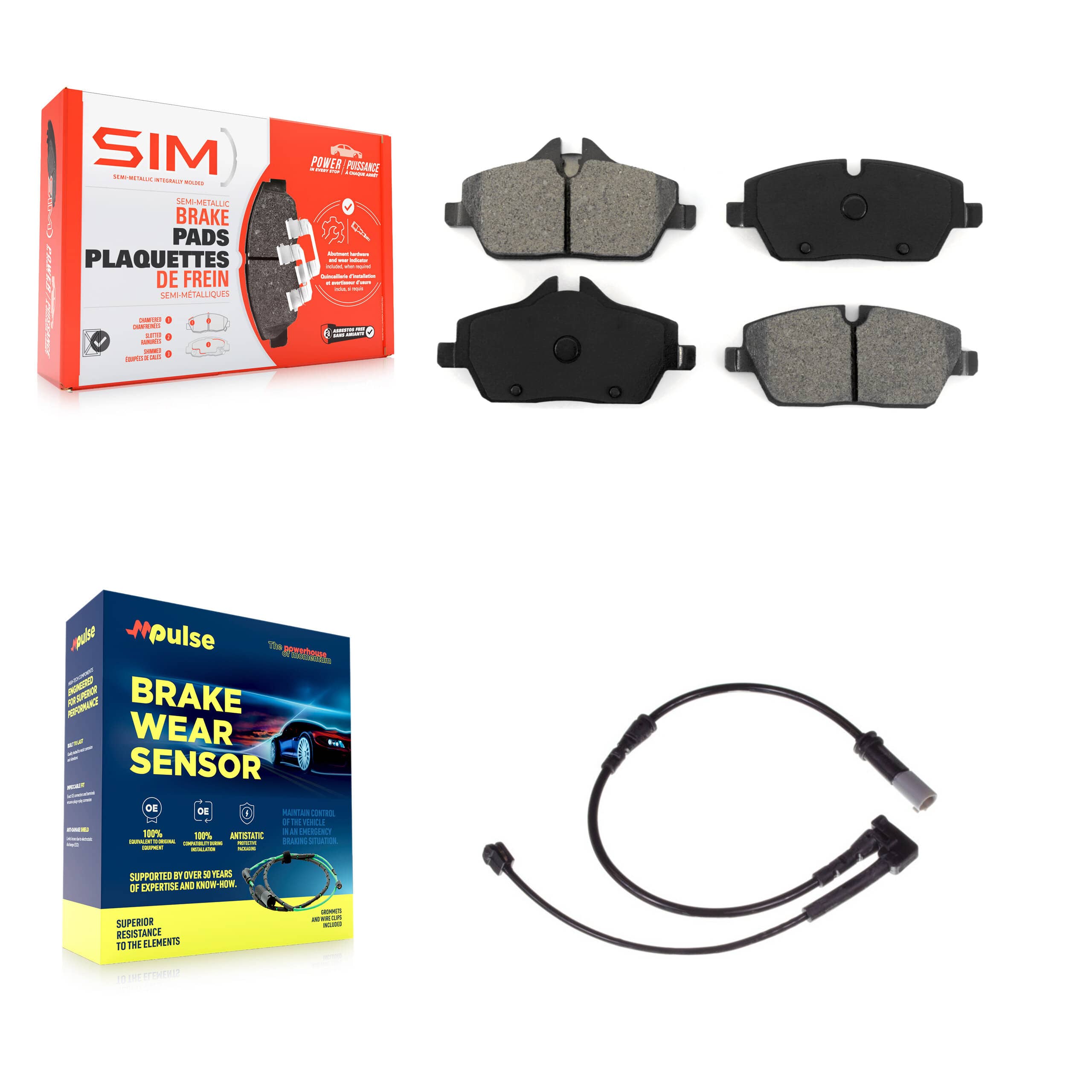 SIM - KSW-100296 - Front Disc Brake Pad Kits