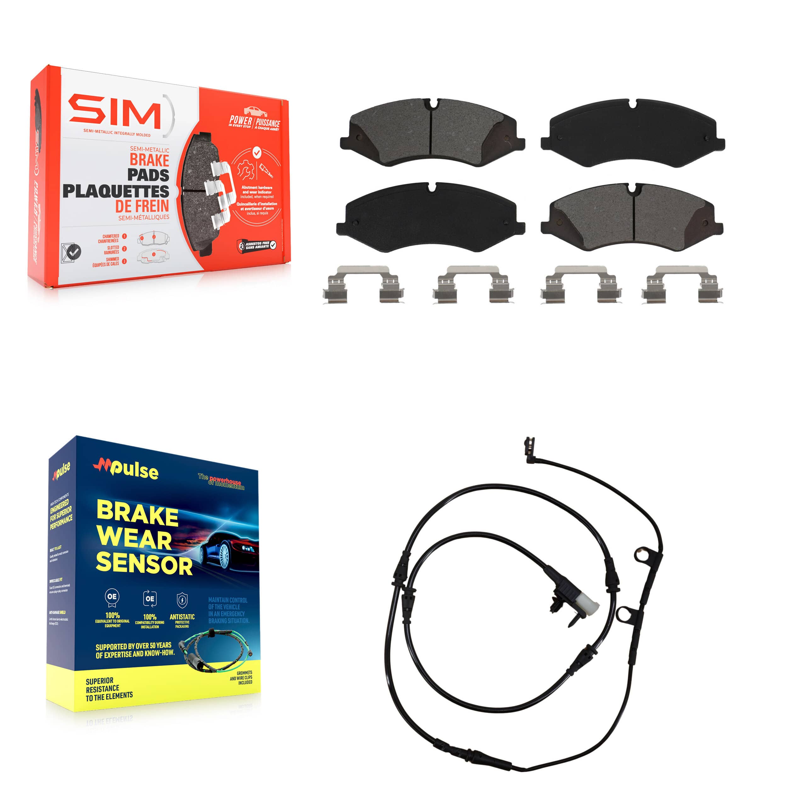 SIM - KSW-100302 - Front Disc Brake Pad Kits