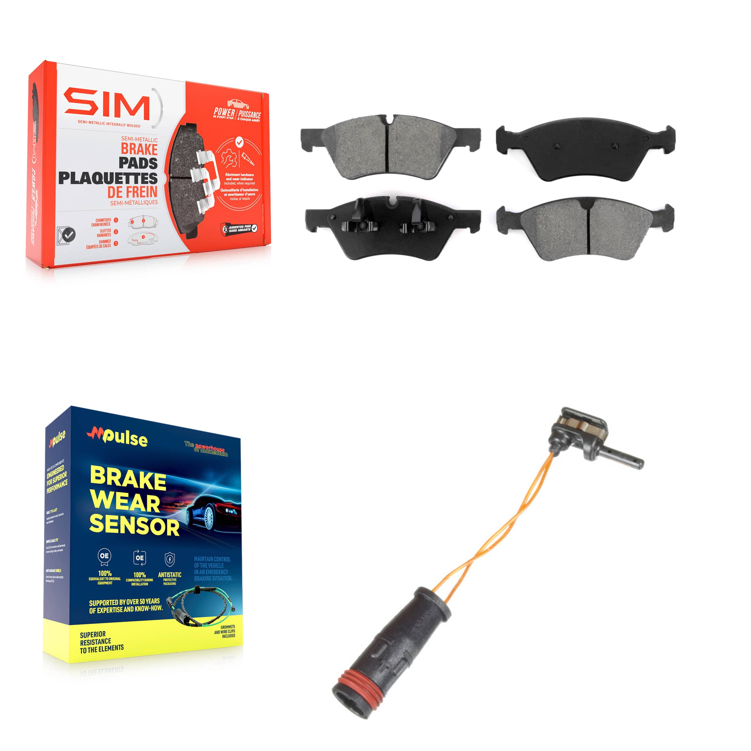SIM - KSW-100311 - Front Disc Brake Pad Kits