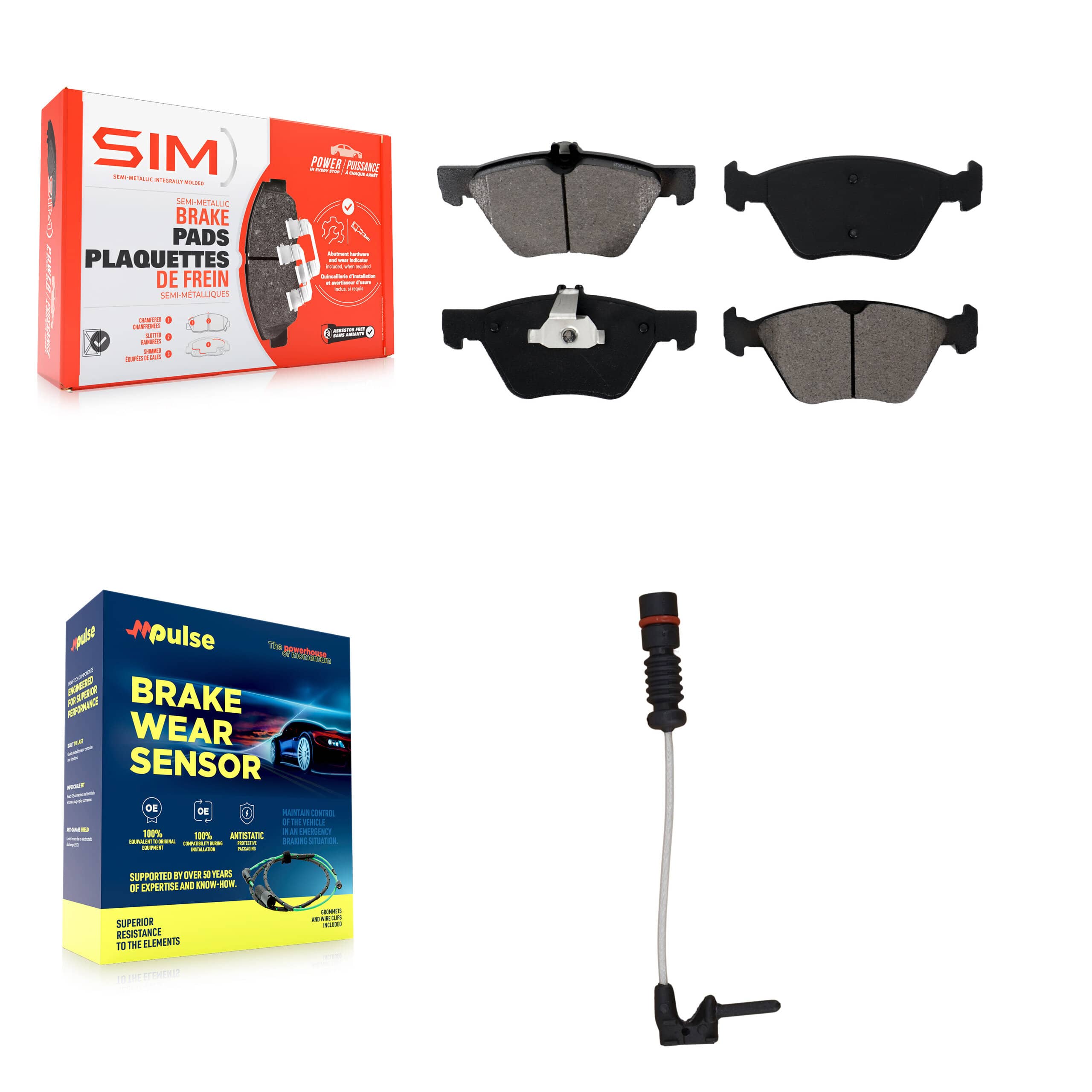 SIM - KSW-100313 - Front Disc Brake Pad Kits