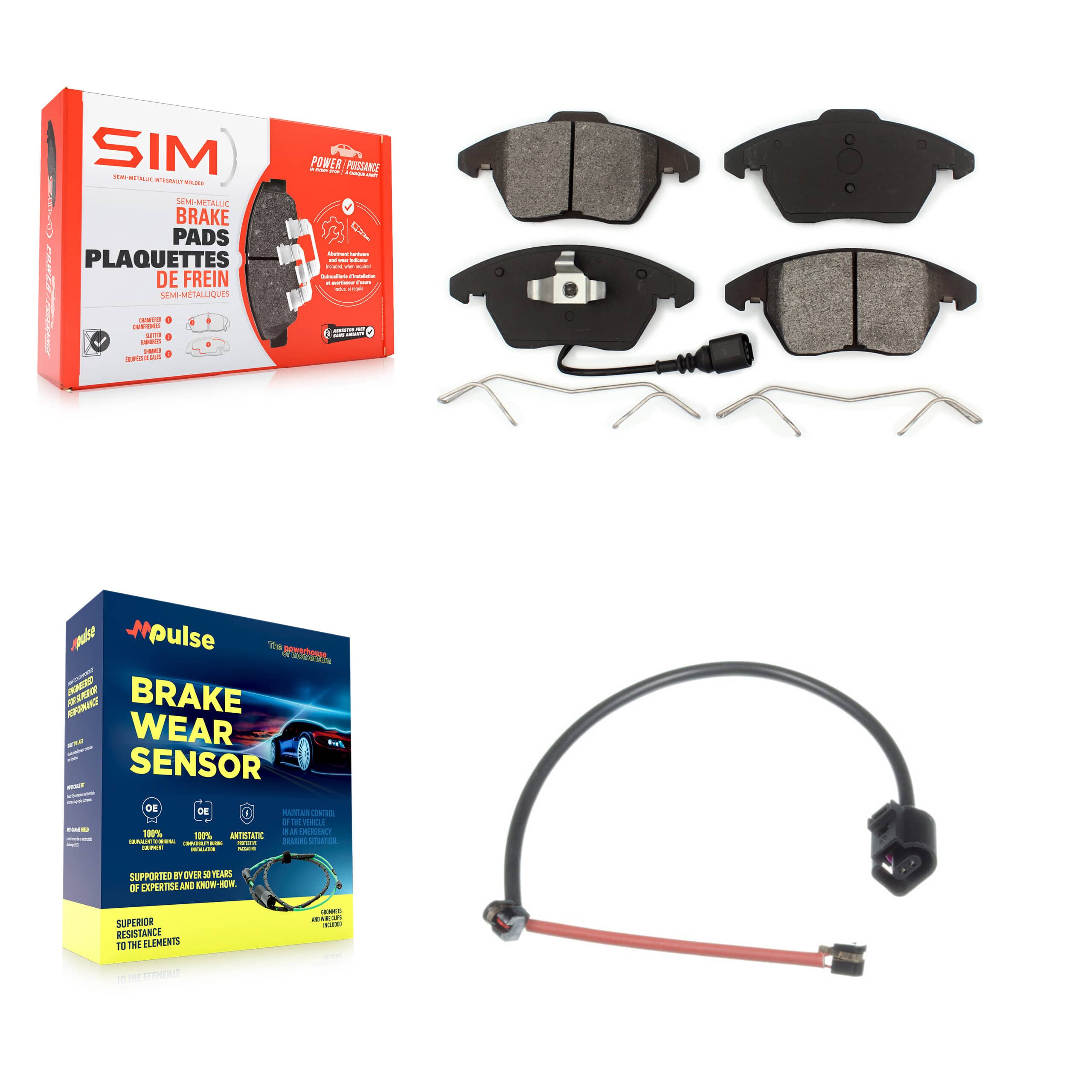 SIM - KSW-100316 - Front Disc Brake Pad Kits