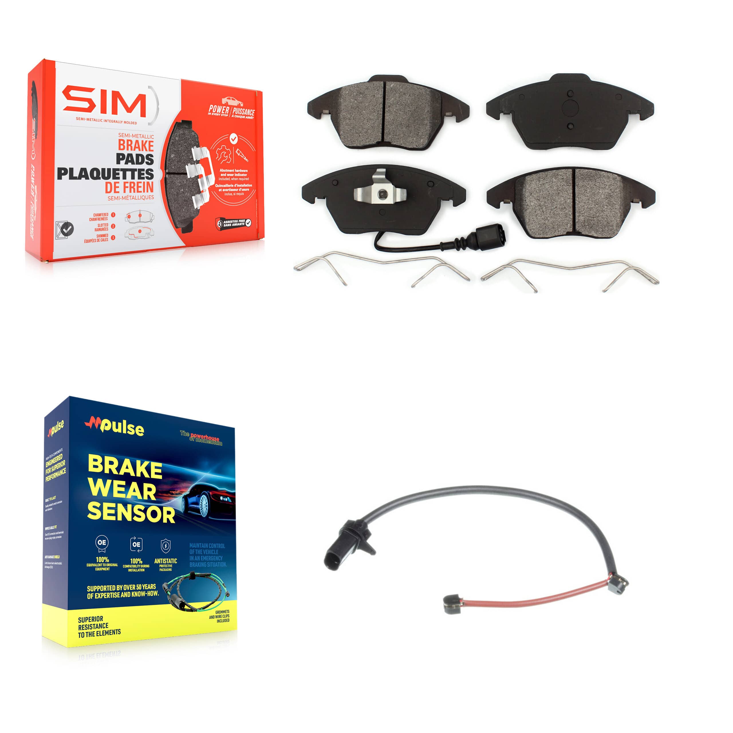 SIM - KSW-100324 - Front Disc Brake Pad Kits