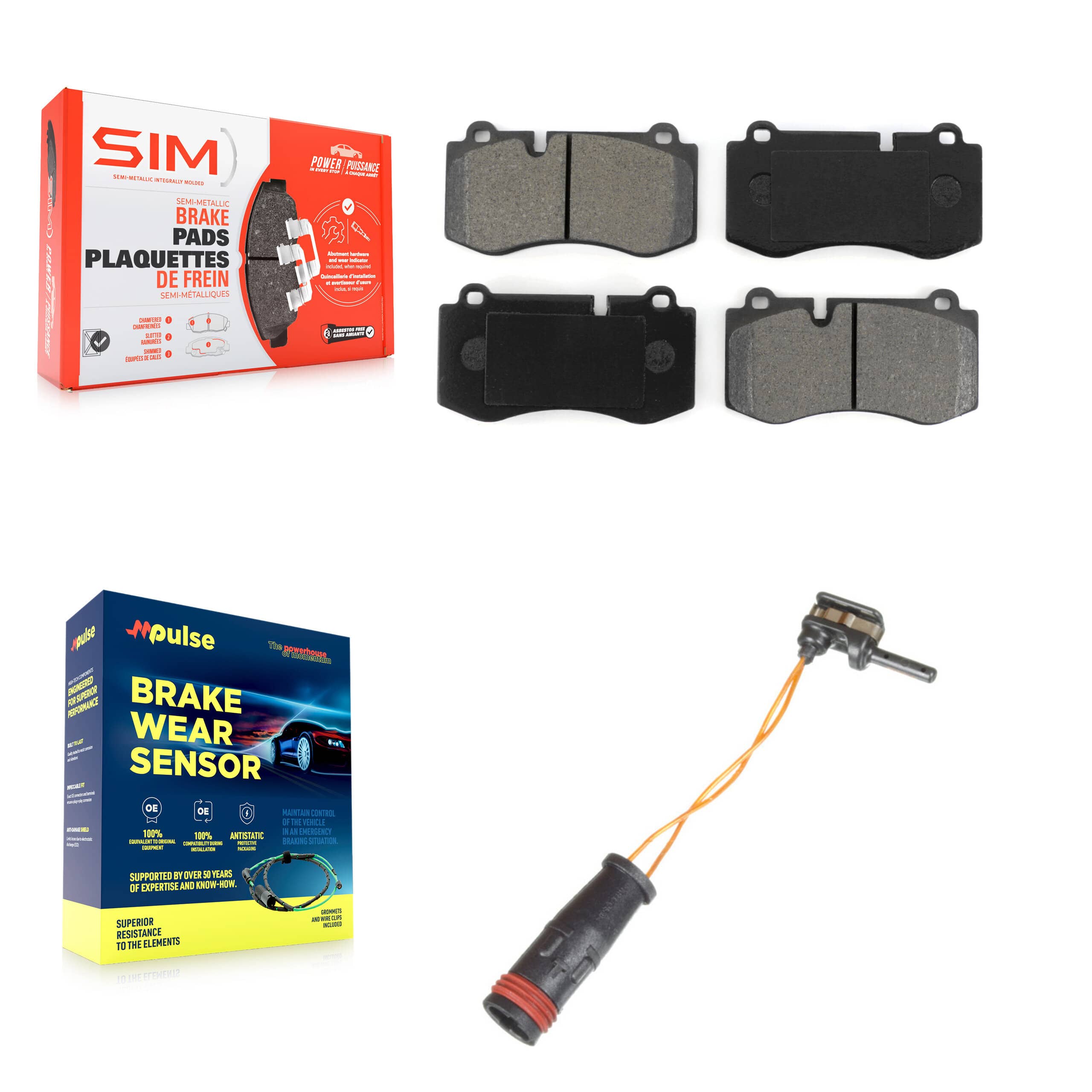SIM - KSW-100336 - Front Disc Brake Pad Kits