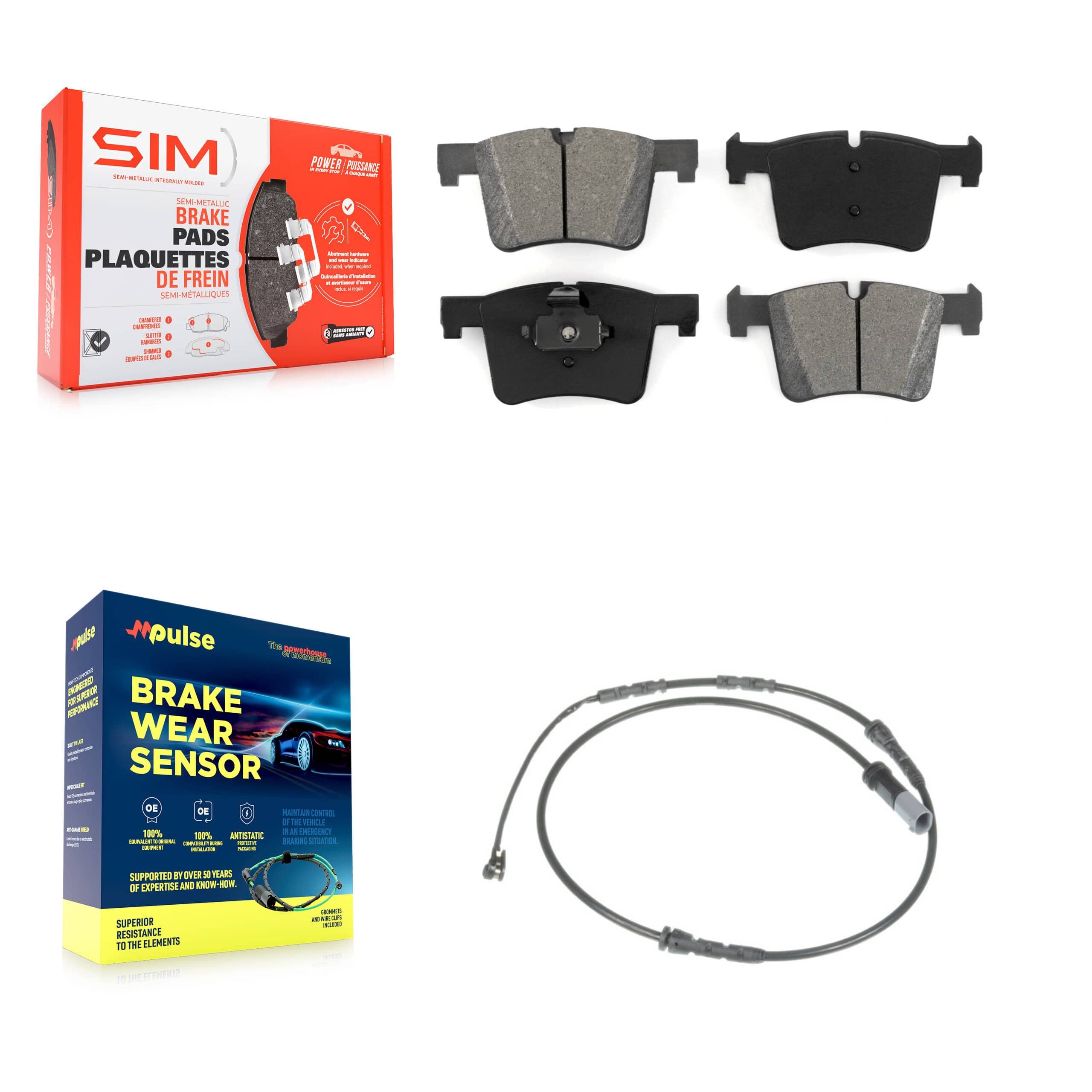 SIM - KSW-100354 - Front Disc Brake Pad Kits