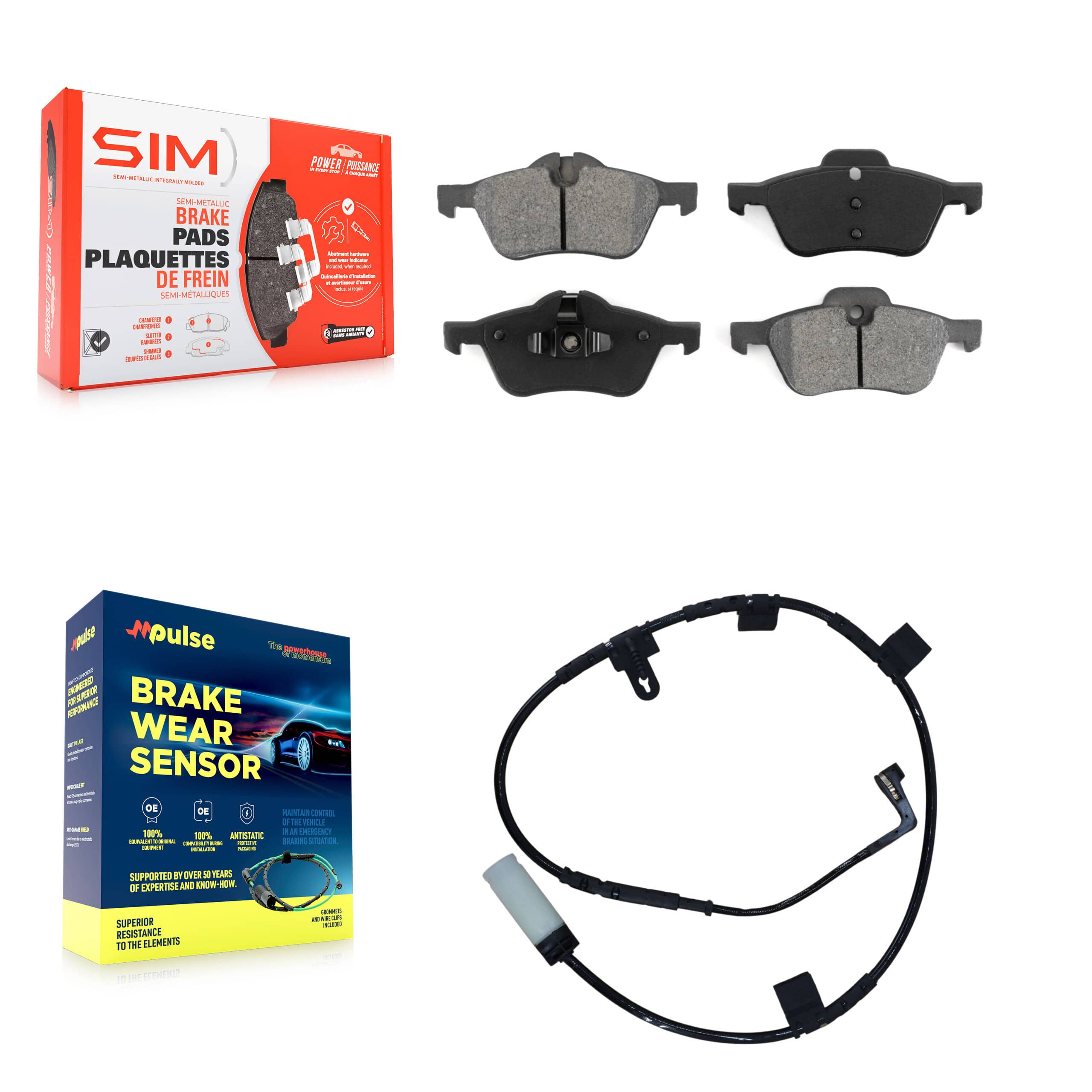 SIM - KSW-100362 - Front Disc Brake Pad Kits