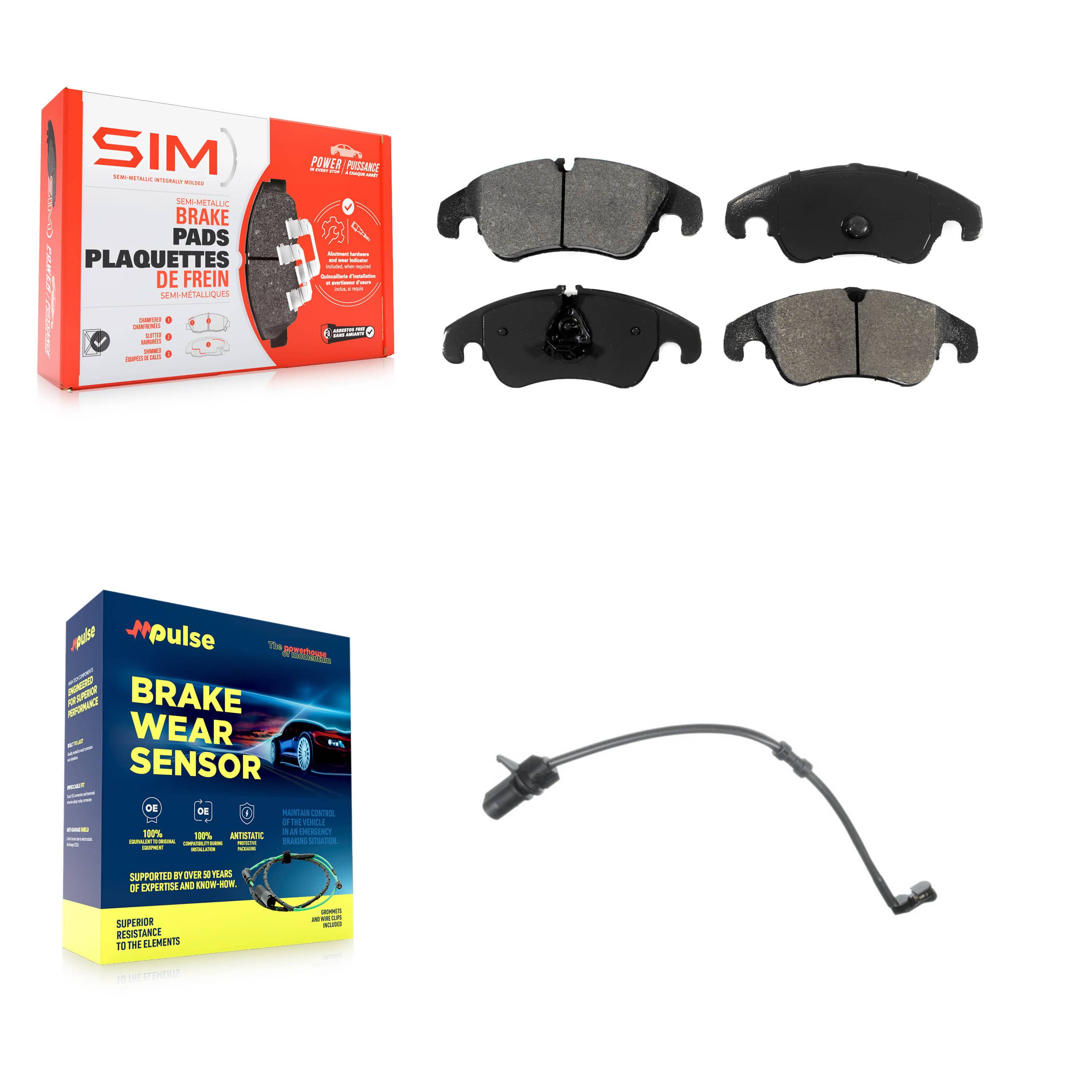 SIM - KSW-100373 - Front Disc Brake Pad Kits