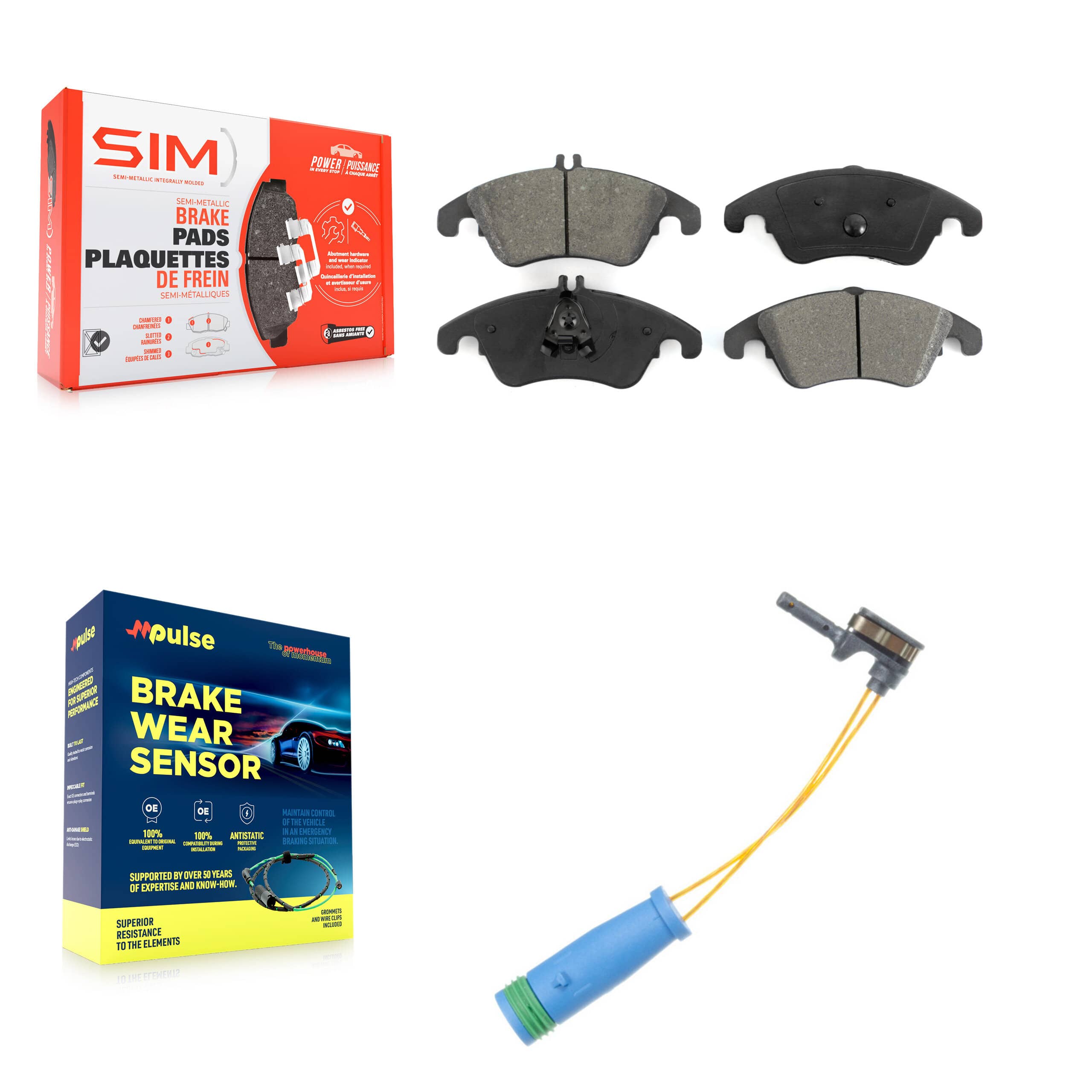 SIM - KSW-100376 - Front Disc Brake Pad Kits