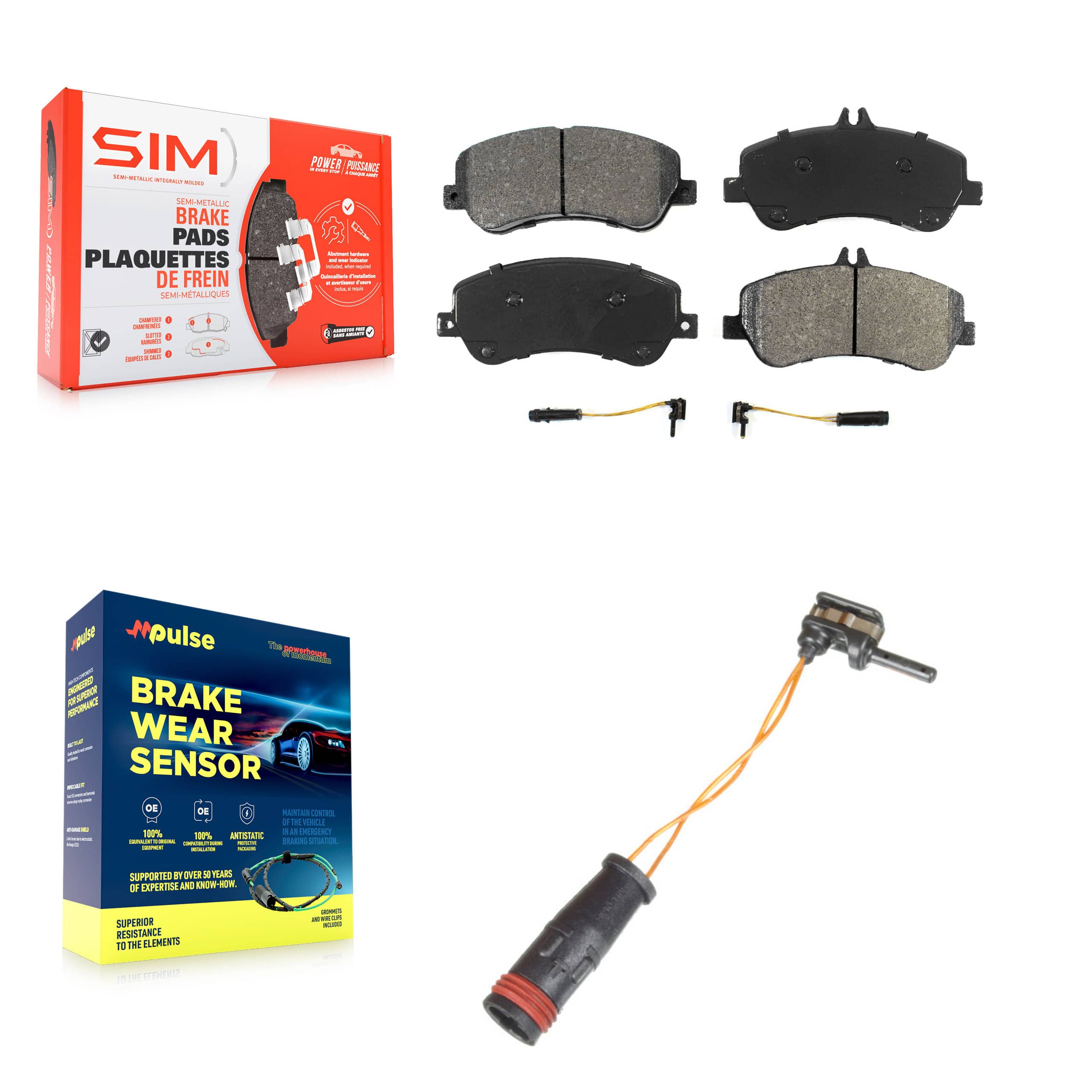 SIM - KSW-100378 - Front Disc Brake Pad Kits