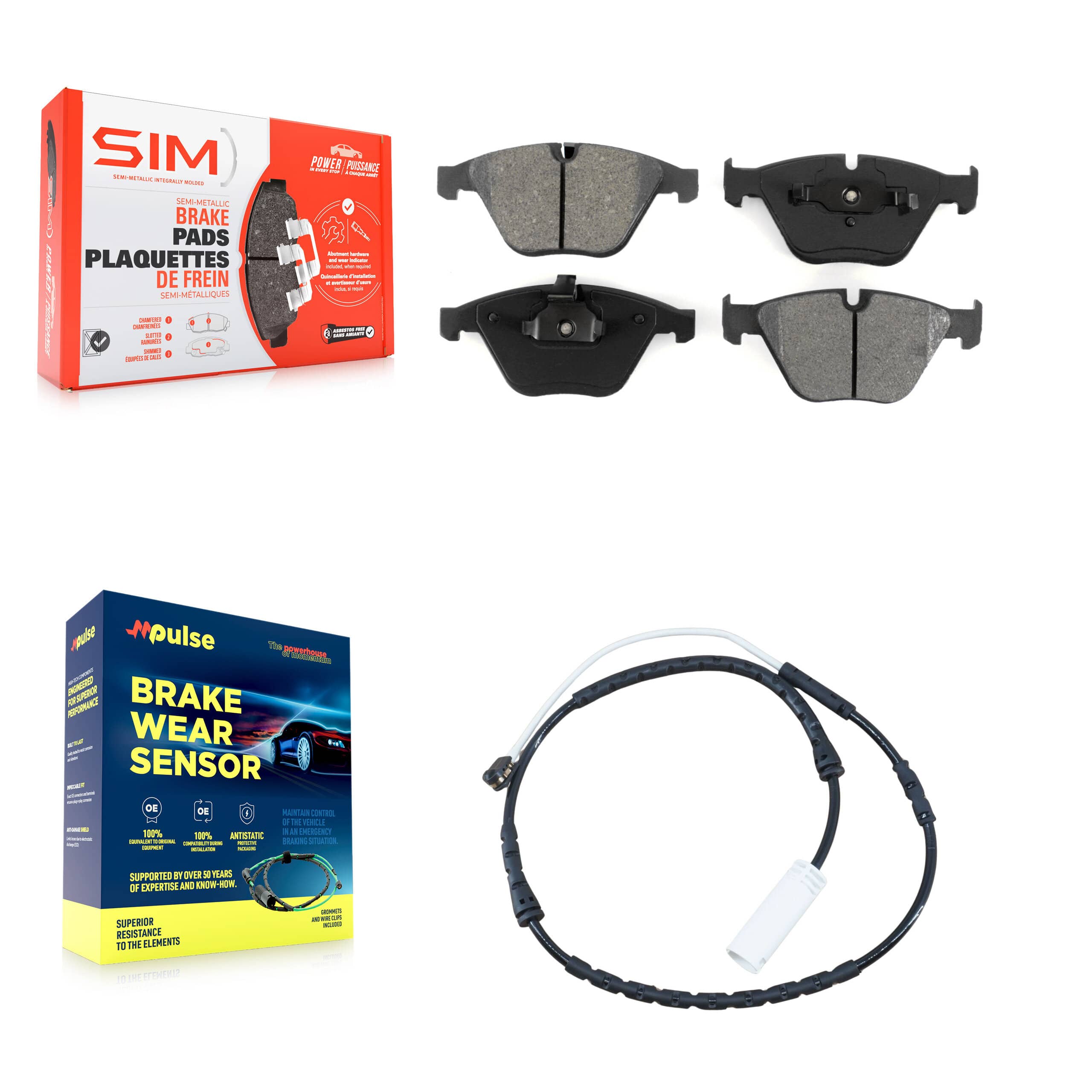 SIM - KSW-100382 - Front Disc Brake Pad Kits
