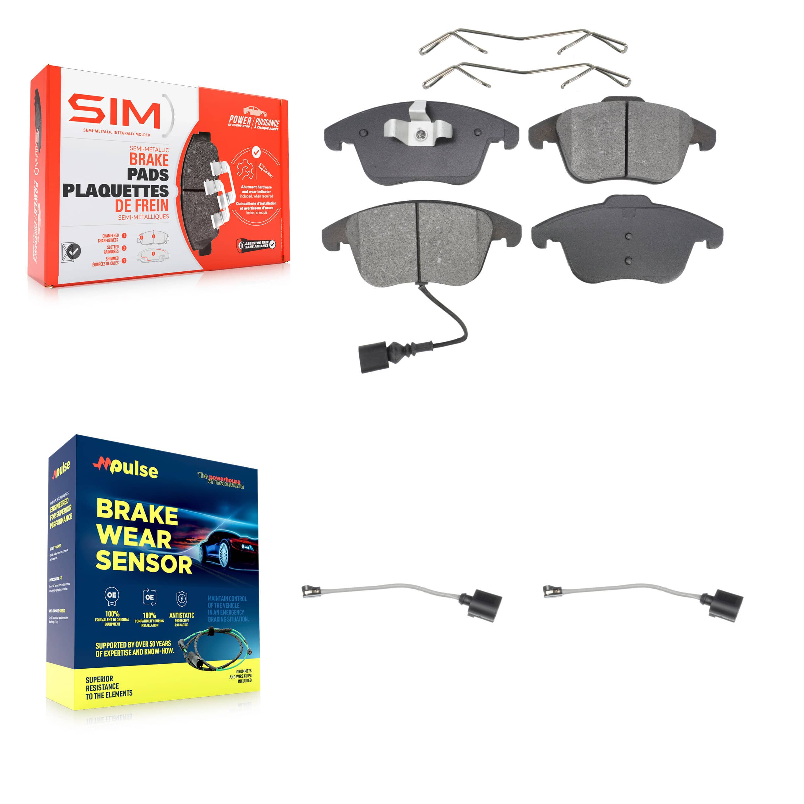 SIM - KSW-100429 - Front Disc Brake Pad Kits