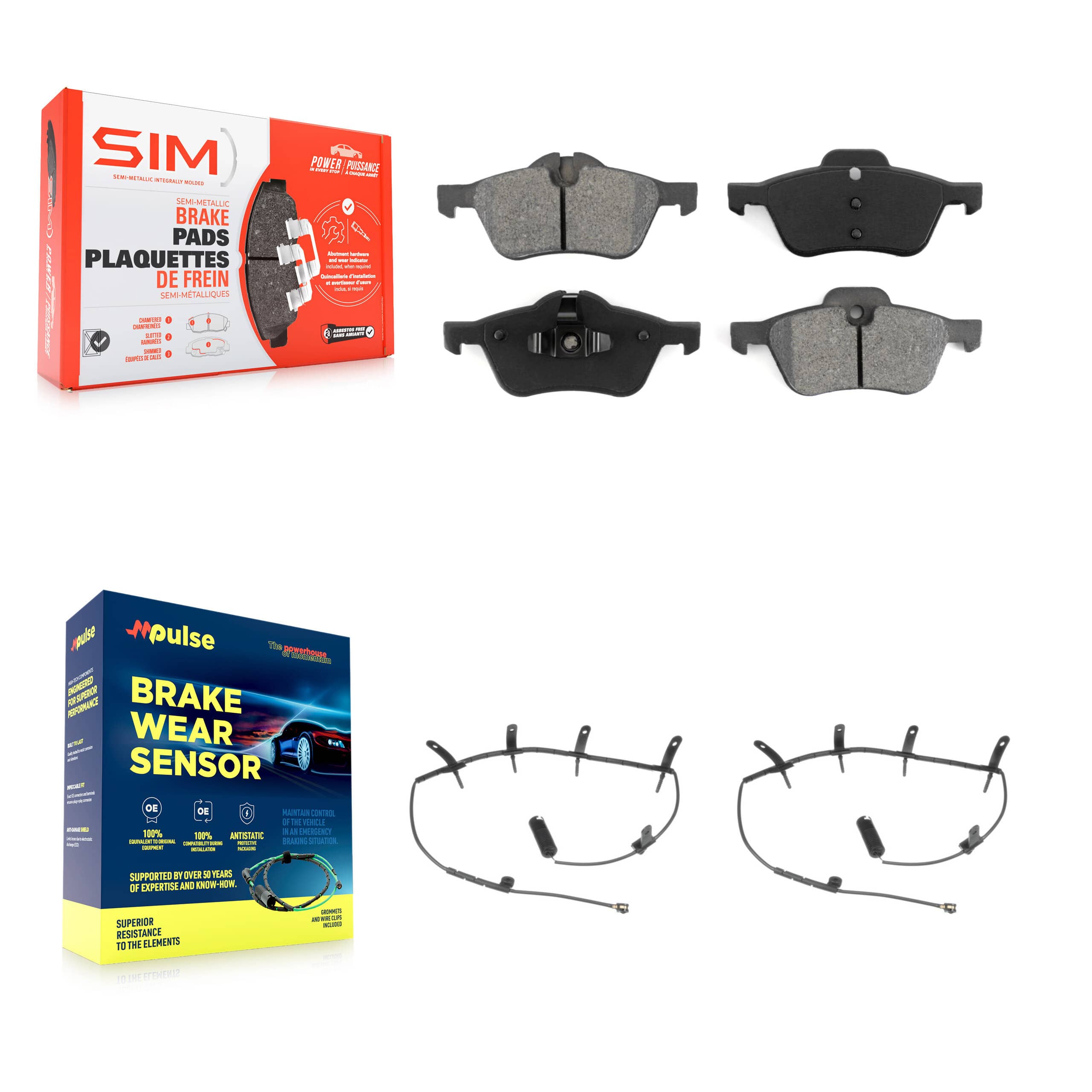 SIM - KSW-100439 - Front Disc Brake Pad Kits