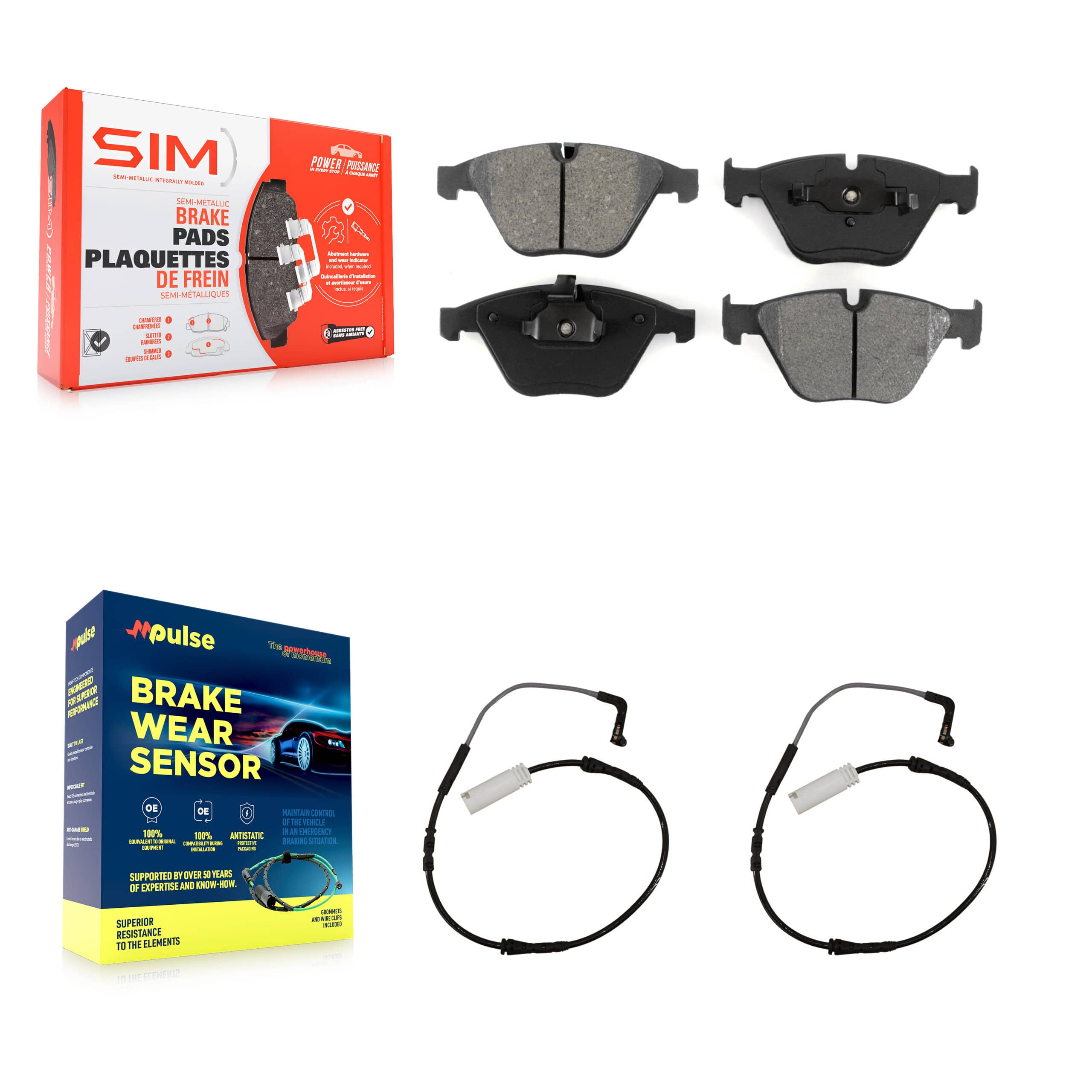 SIM - KSW-100447 - Front Disc Brake Pad Kits