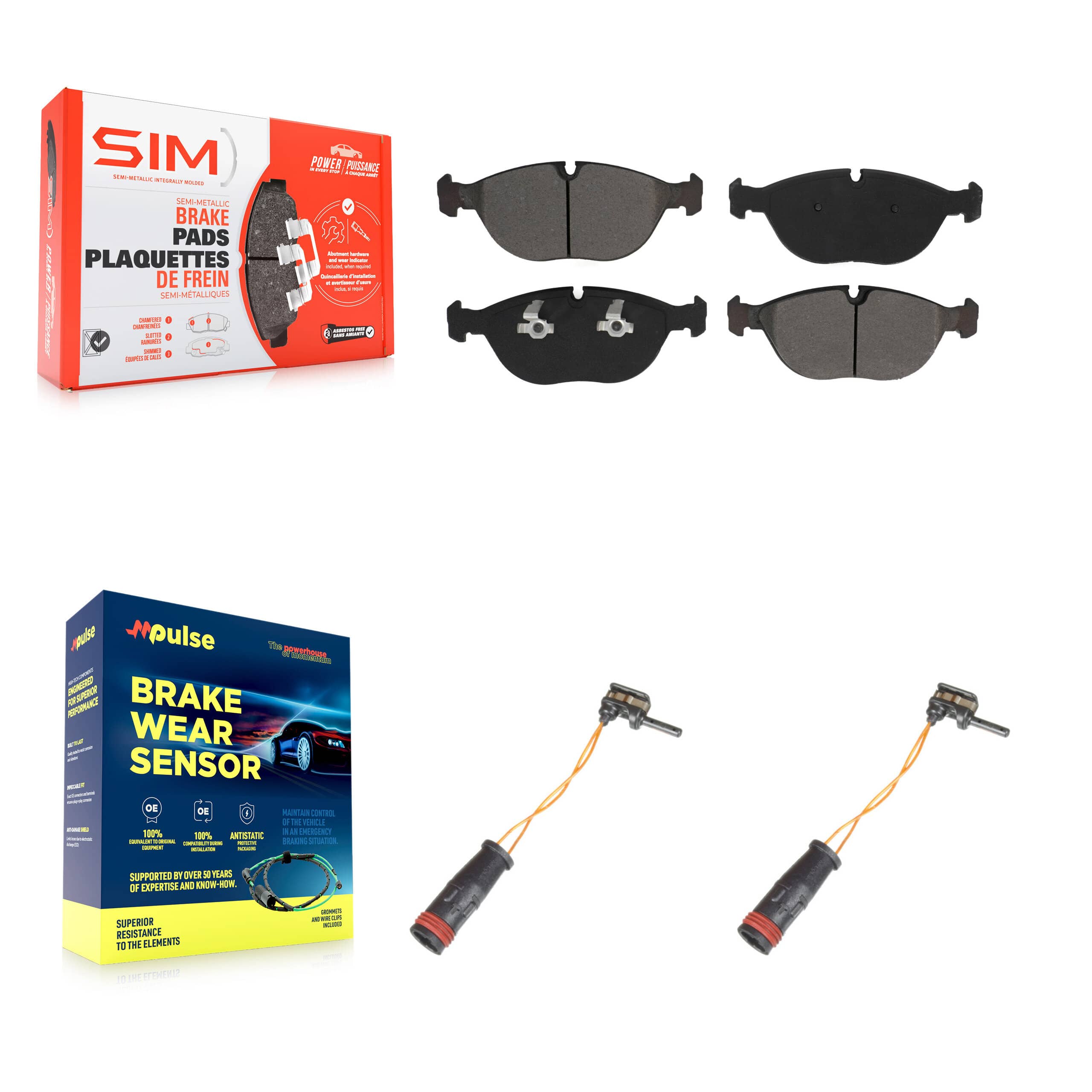 SIM - KSW-100455 - Front Disc Brake Pad Kits
