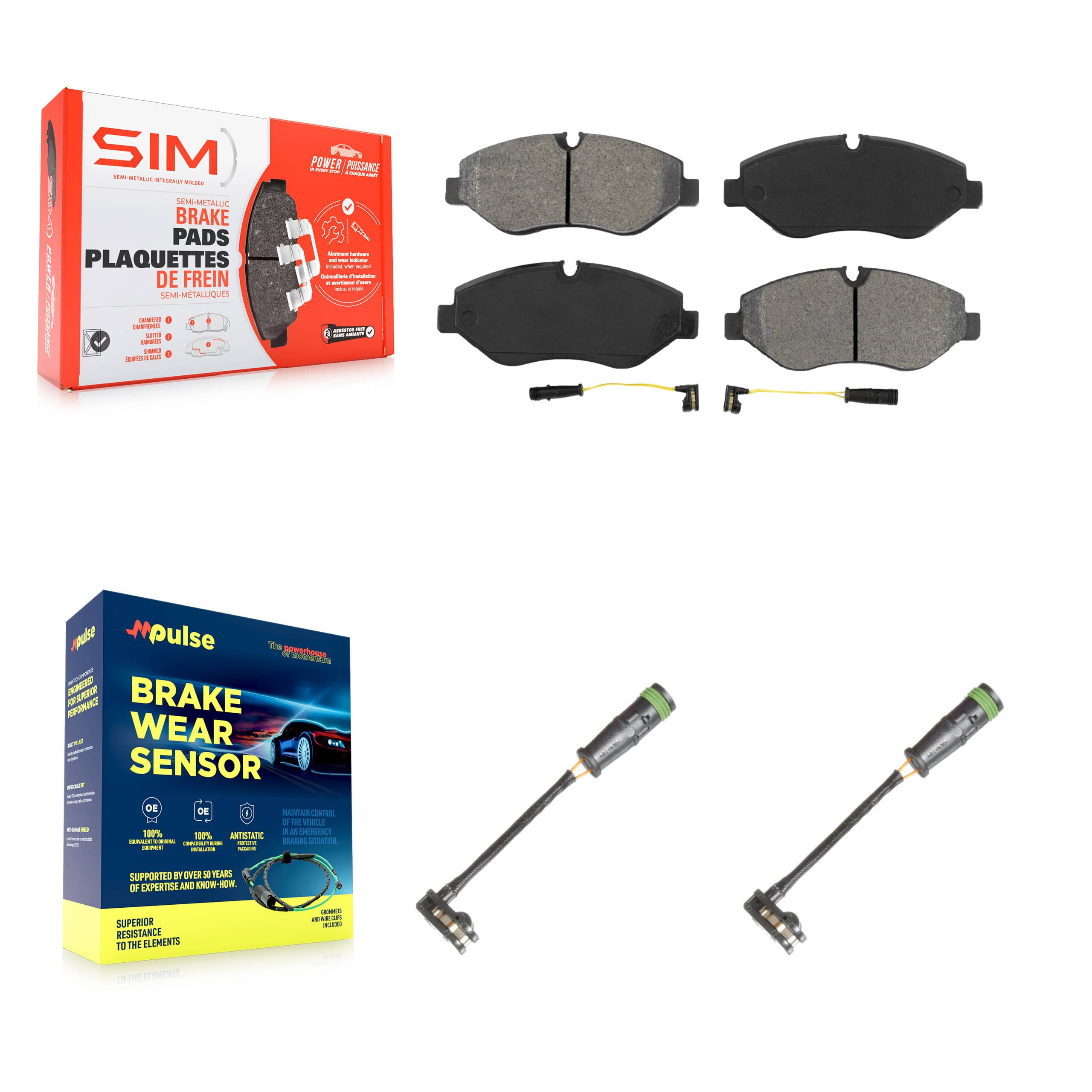 SIM - KSW-100469 - Front Disc Brake Pad Kits