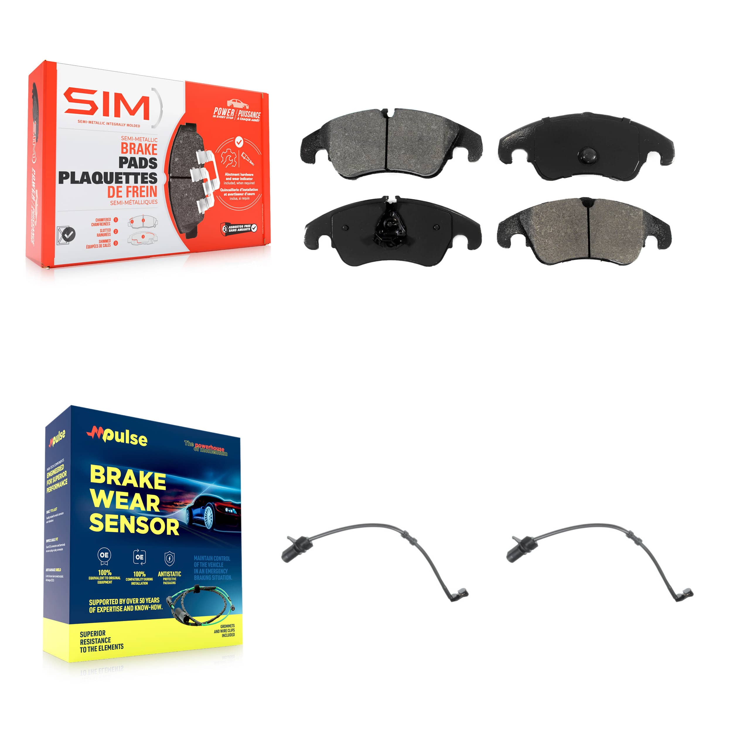 SIM - KSW-100487 - Front Disc Brake Pad Kits