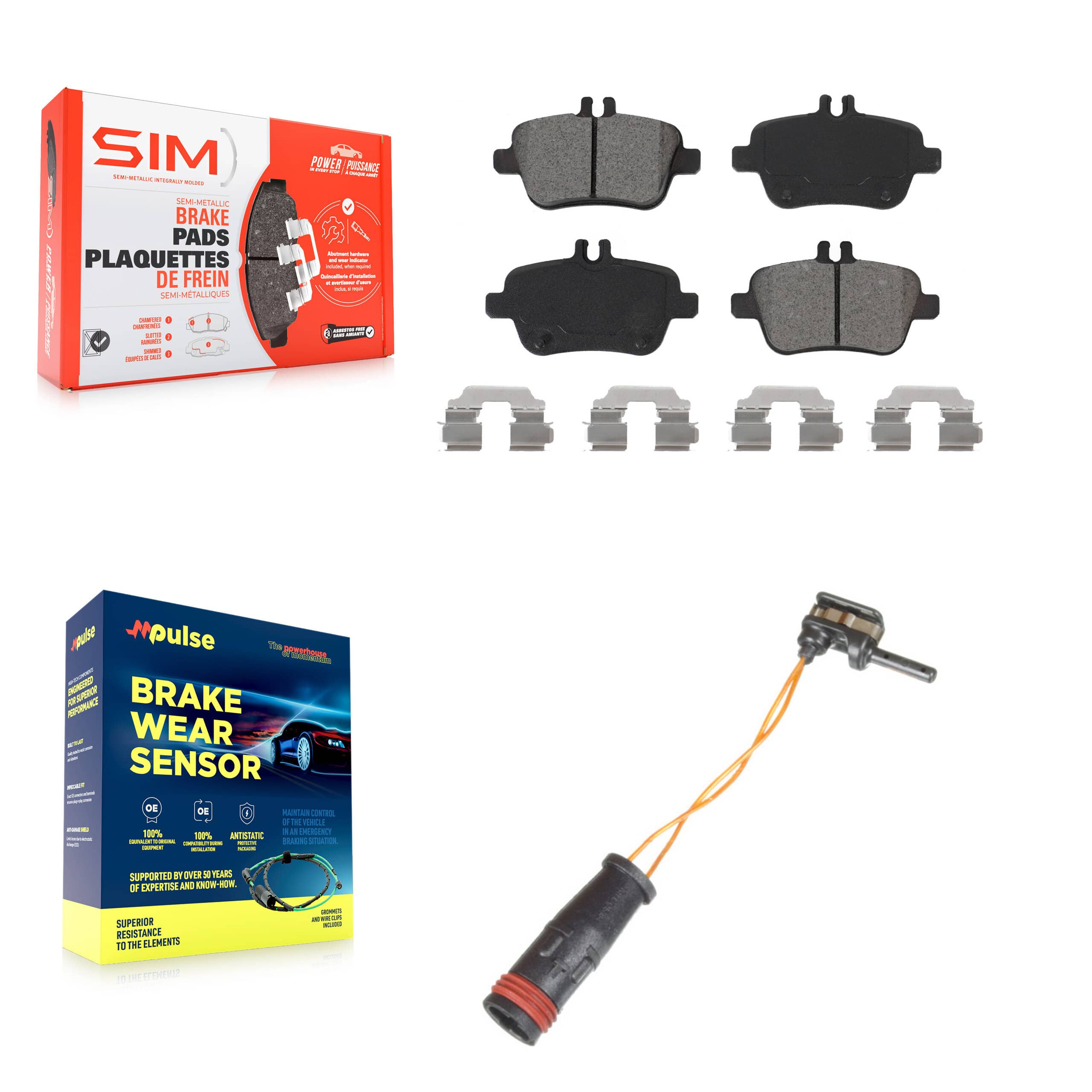 SIM - KSW-100495 - Rear Disc Brake Pad Kits