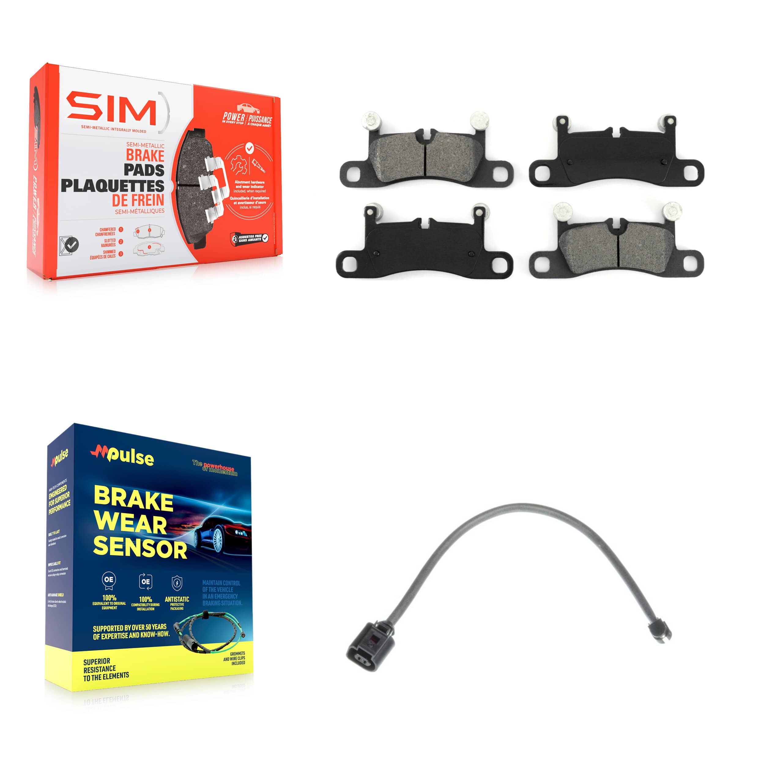 SIM - KSW-100525 - Rear Disc Brake Pad Kits