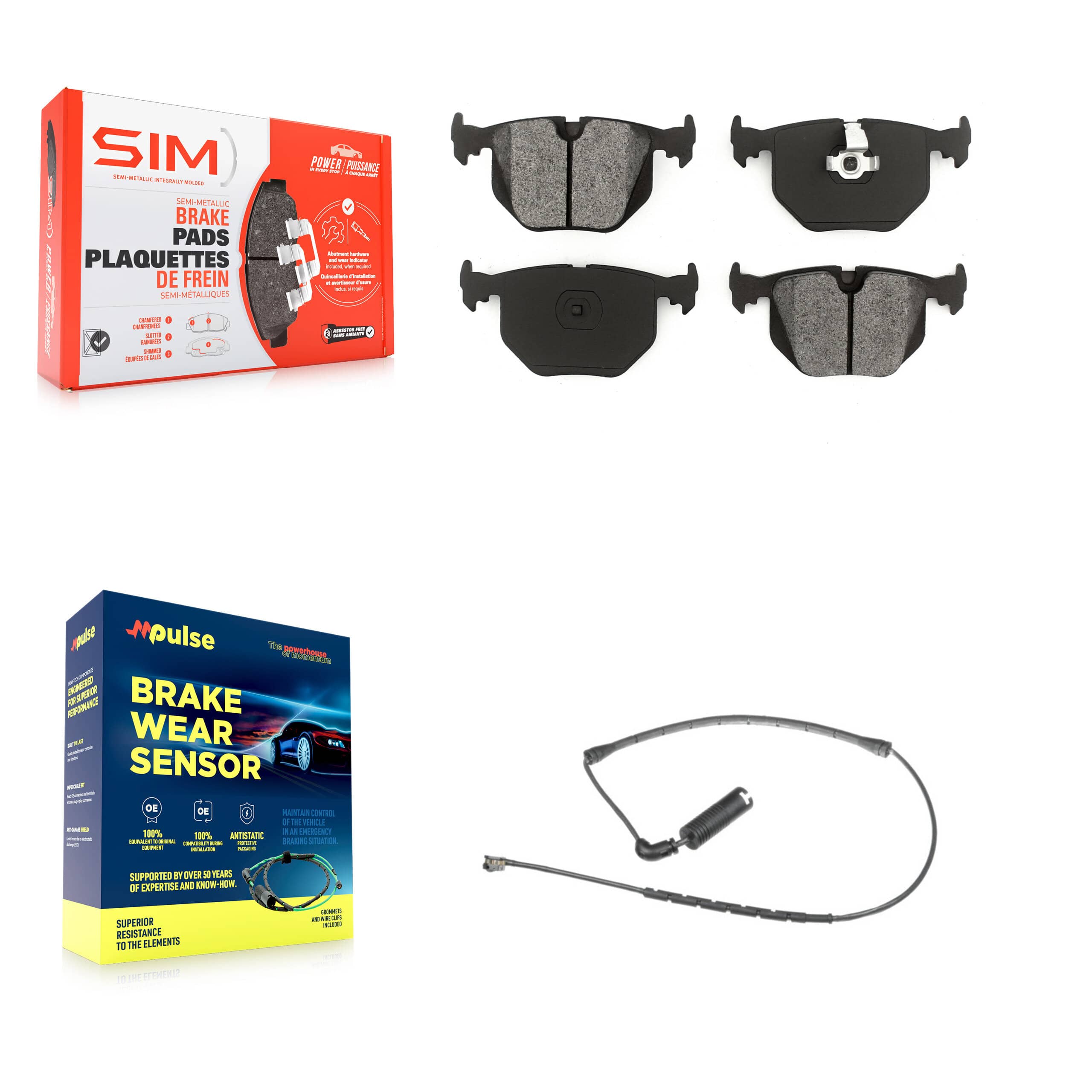 SIM - KSW-100530 - Rear Disc Brake Pad Kits
