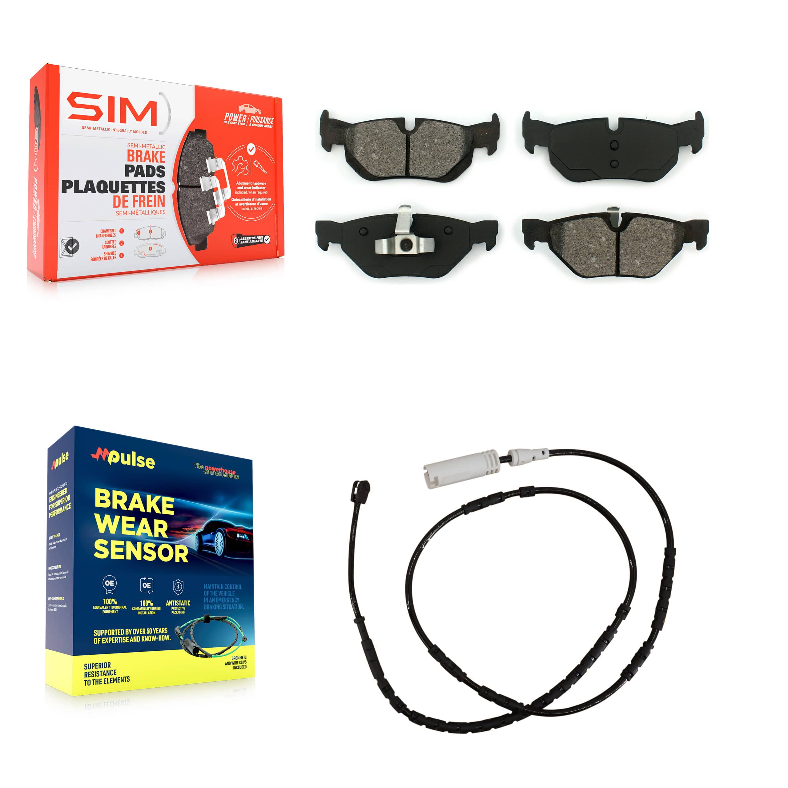 SIM - KSW-100546 - Rear Disc Brake Pad Kits