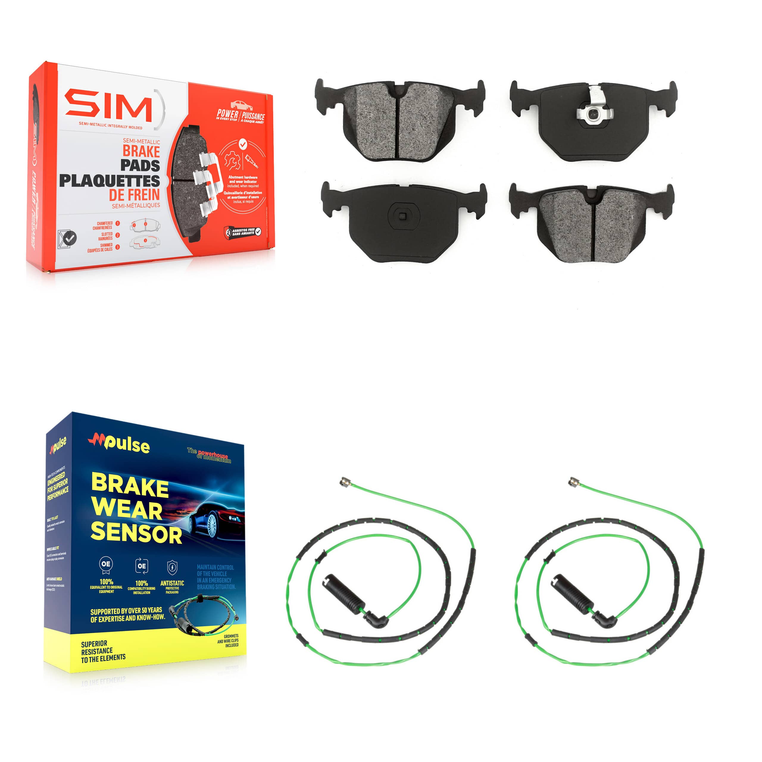 SIM - KSW-100589 - Rear Disc Brake Pad Kits