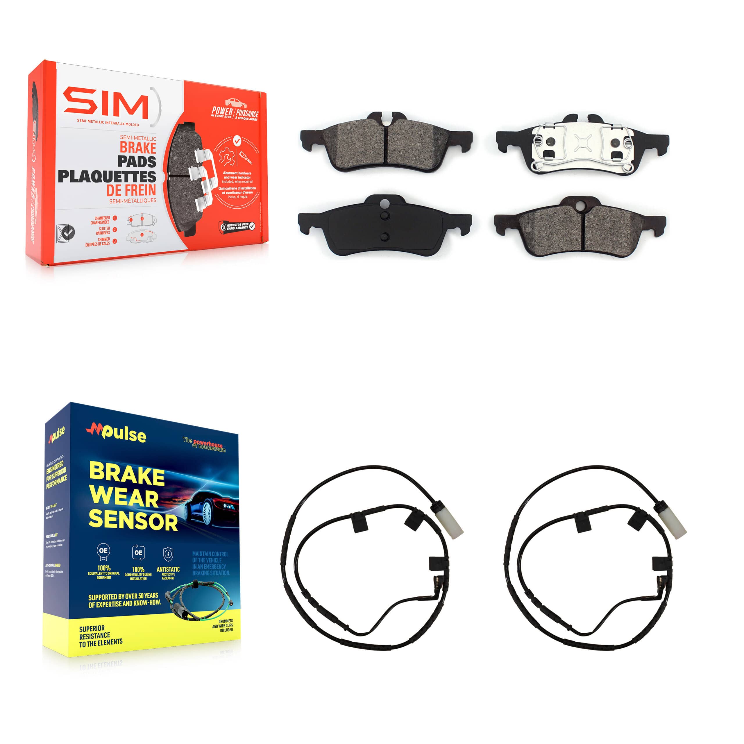 SIM - KSW-100625 - Rear Disc Brake Pad Kits