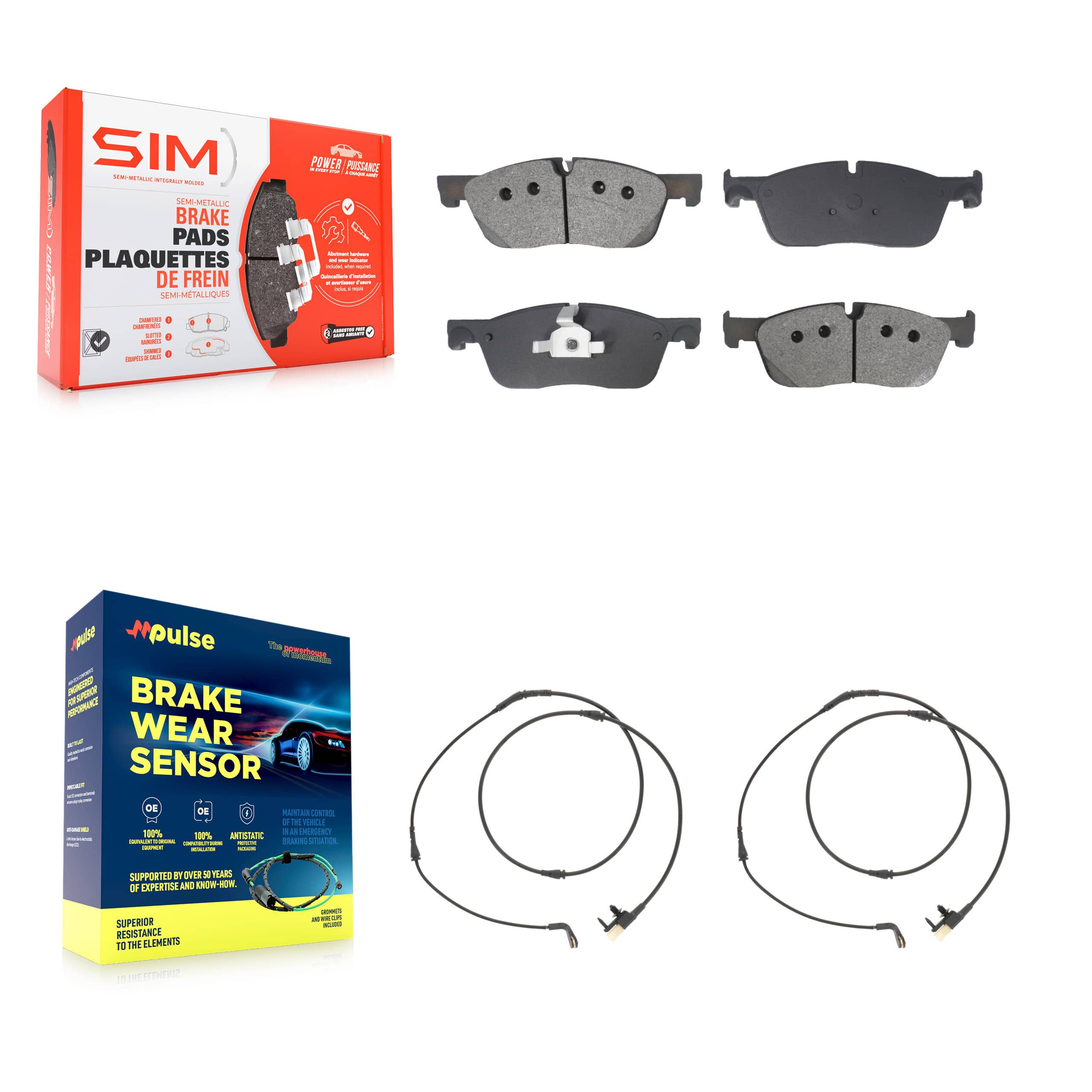 SIM - KSW-100754 - Front Disc Brake Pad Kits