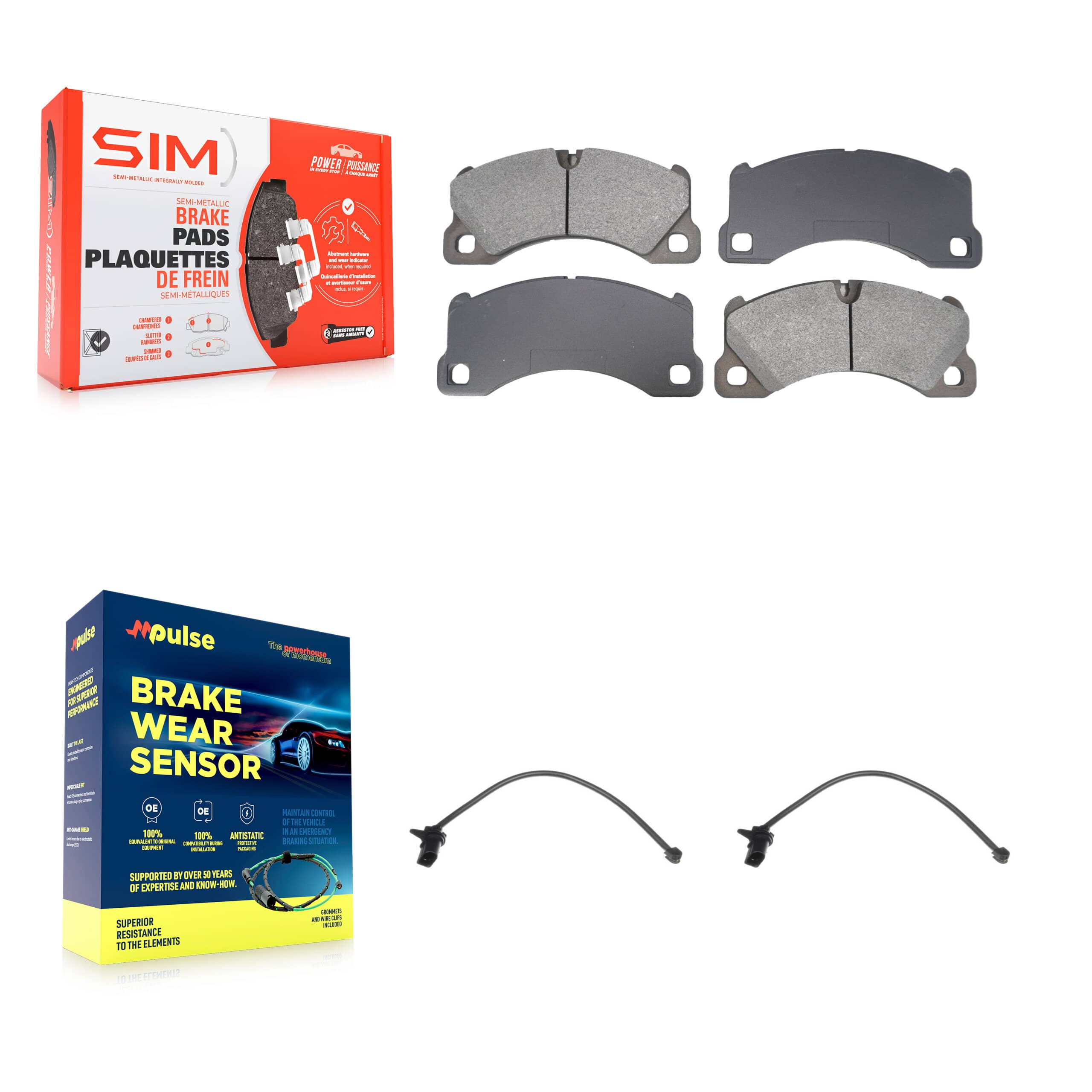 SIM - KSW-100761 - Front Disc Brake Pad Kits