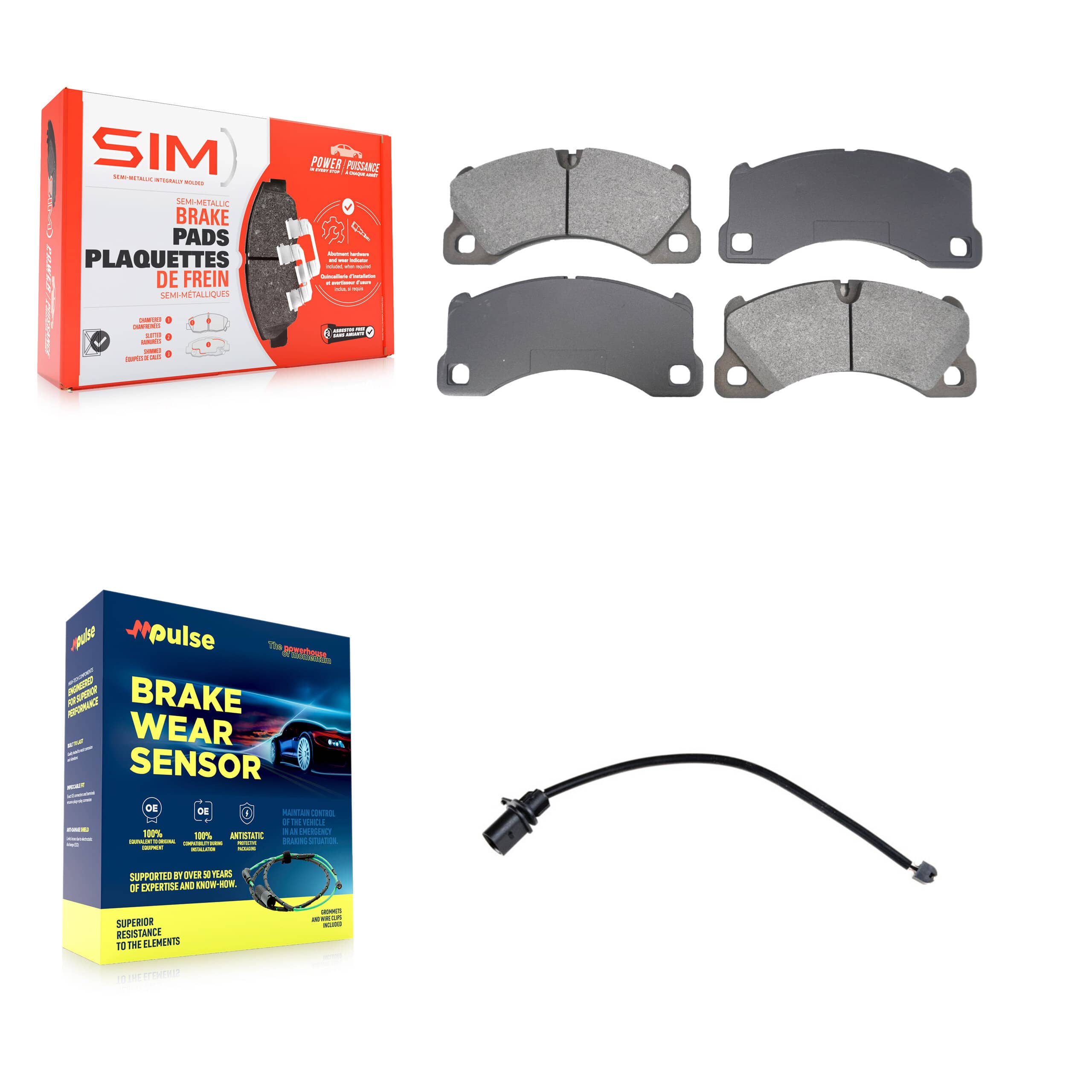 SIM - KSW-100786 - Front Disc Brake Pad Kits