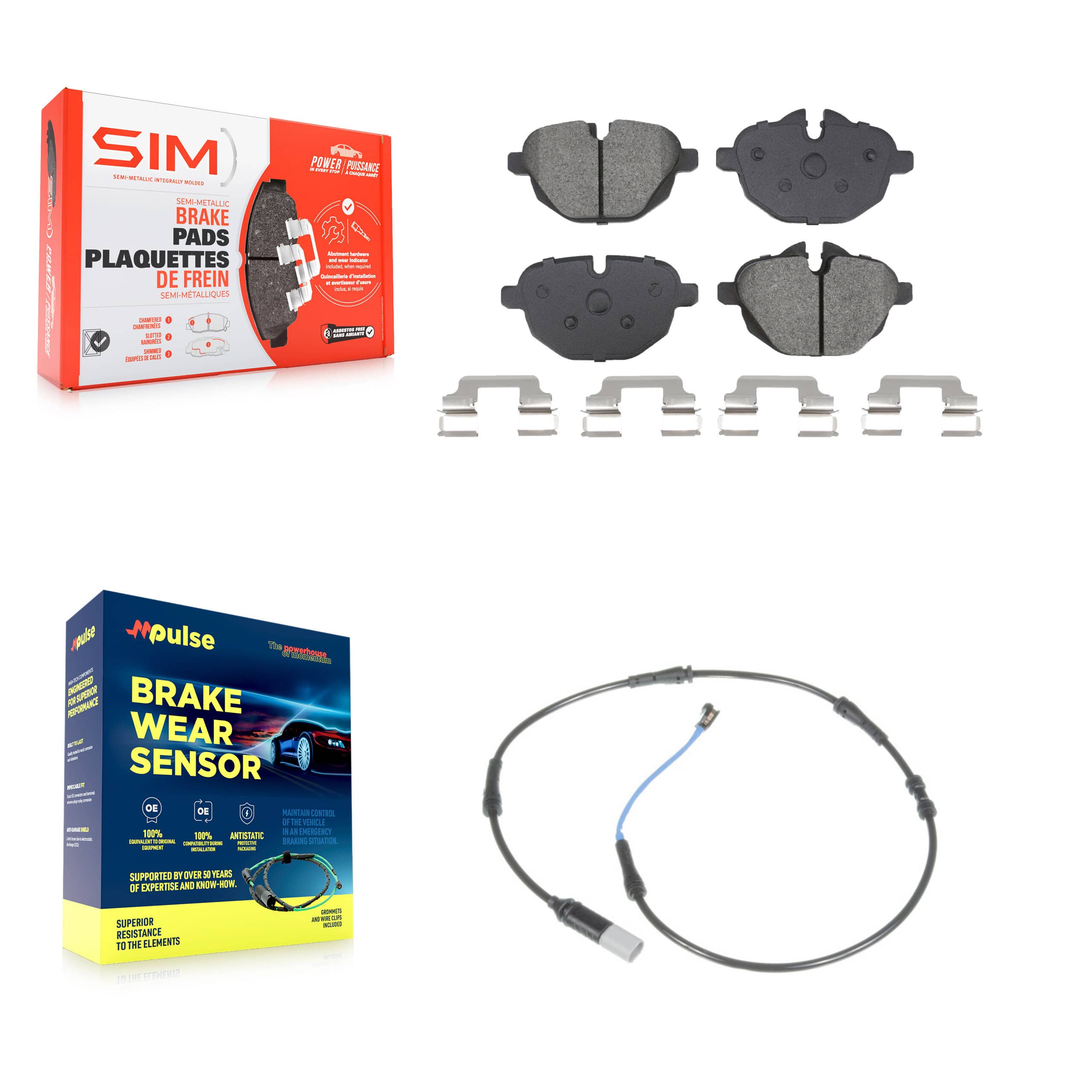 SIM - KSW-100821 - Rear Disc Brake Pad Kits