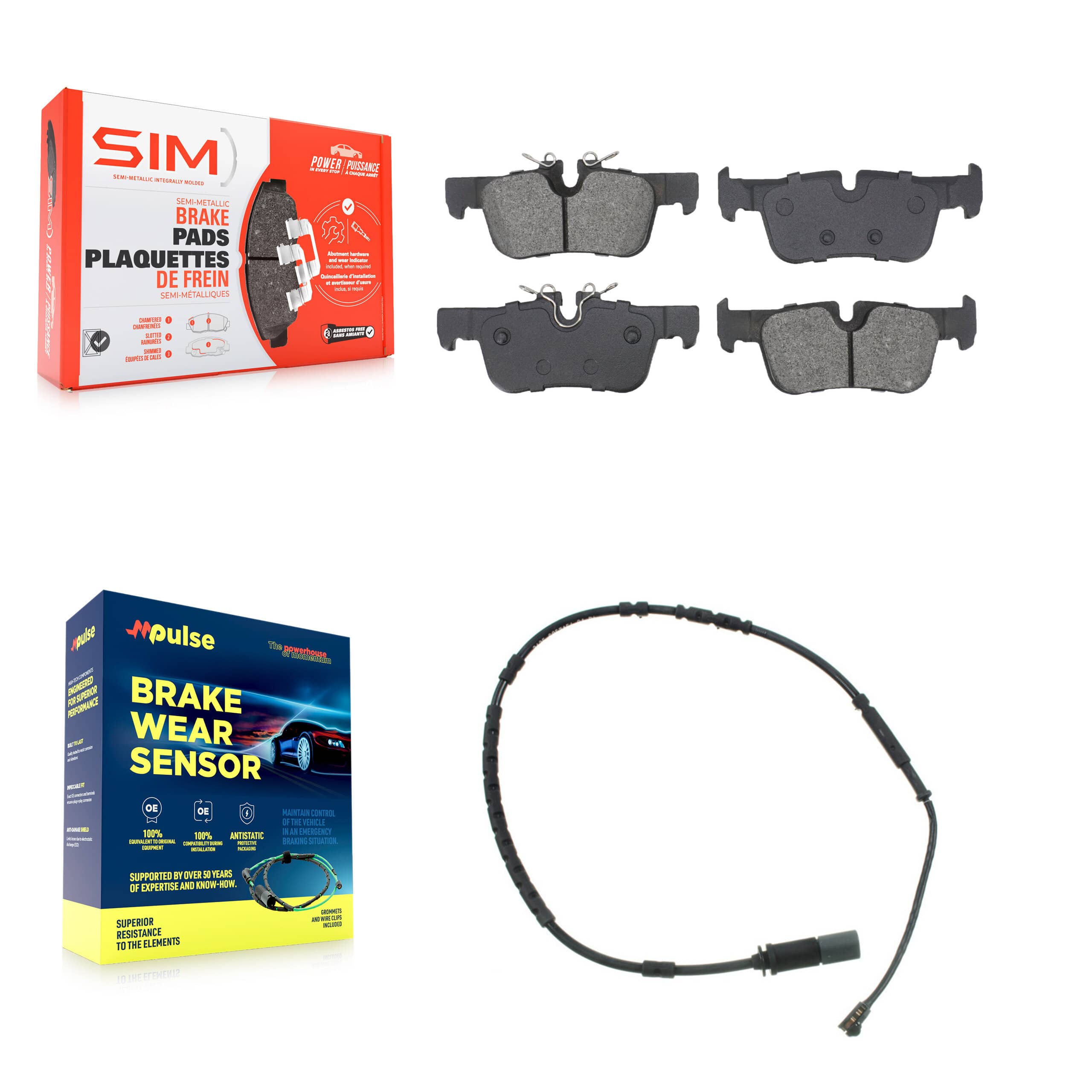 SIM - KSW-100827 - Rear Disc Brake Pad Kits