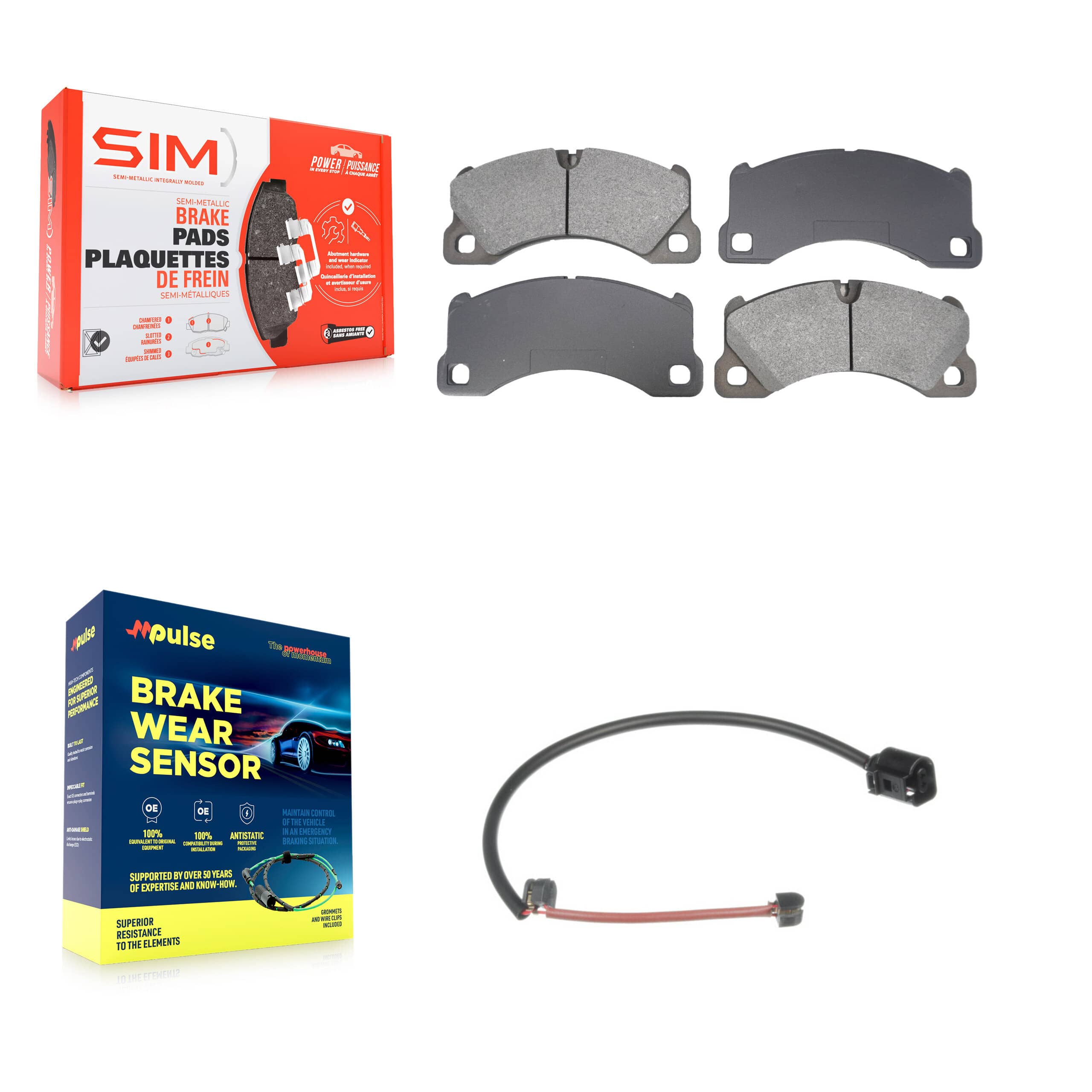 SIM - KSW-100851 - Front Disc Brake Pad Kits