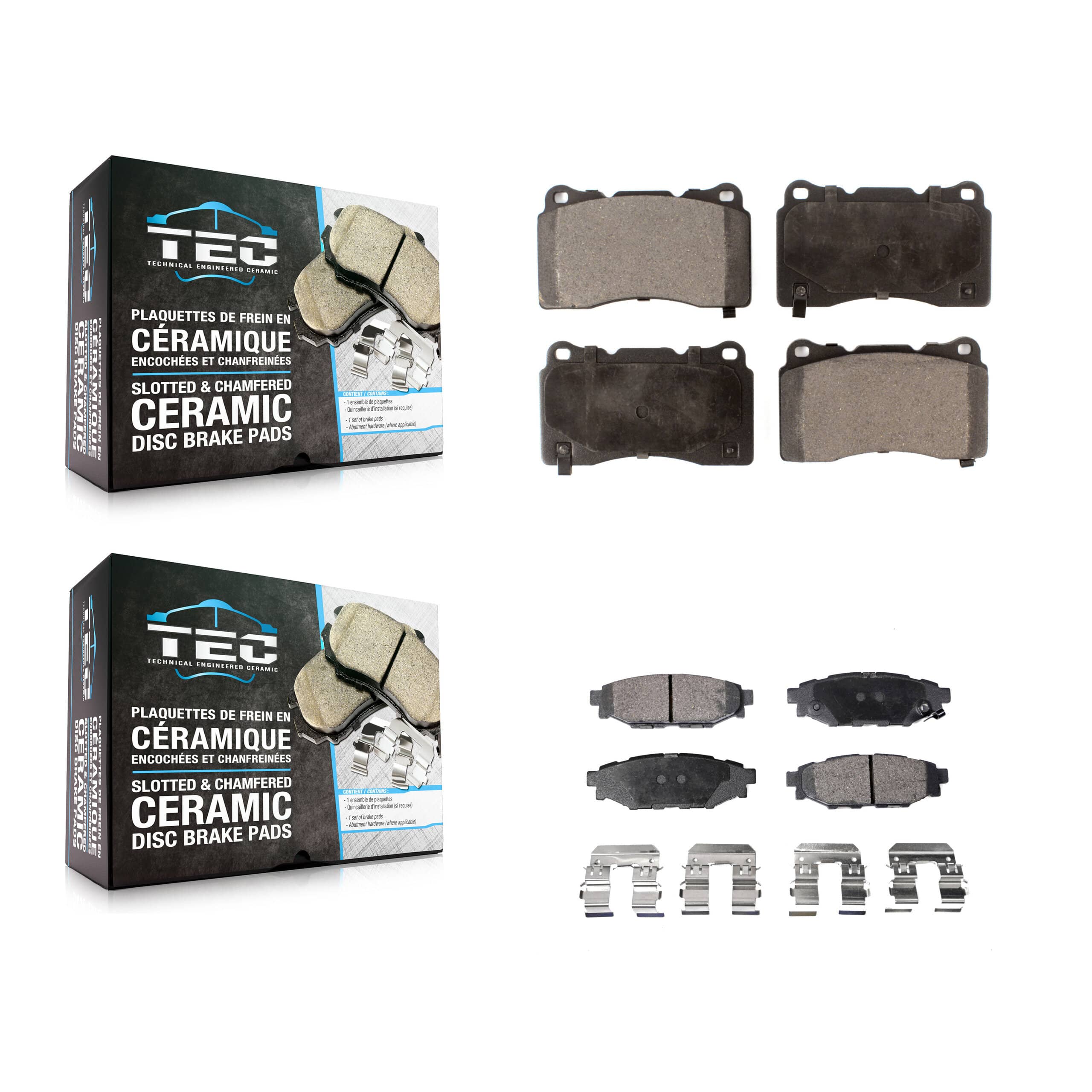 TEC - KTC-100003 - Front and Rear Disc Brake Pad Kits