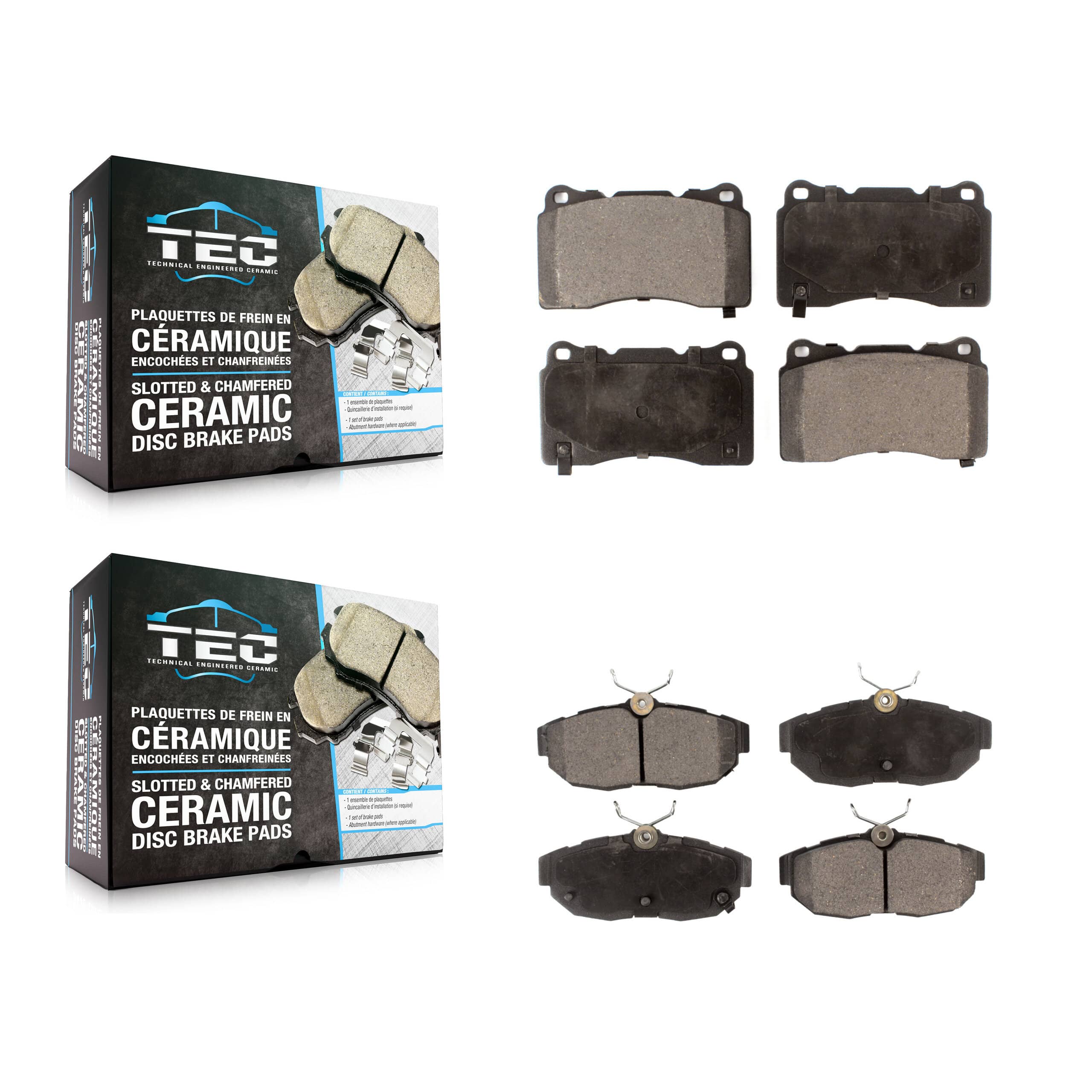 TEC - KTC-100008 - Front and Rear Disc Brake Pad Kits