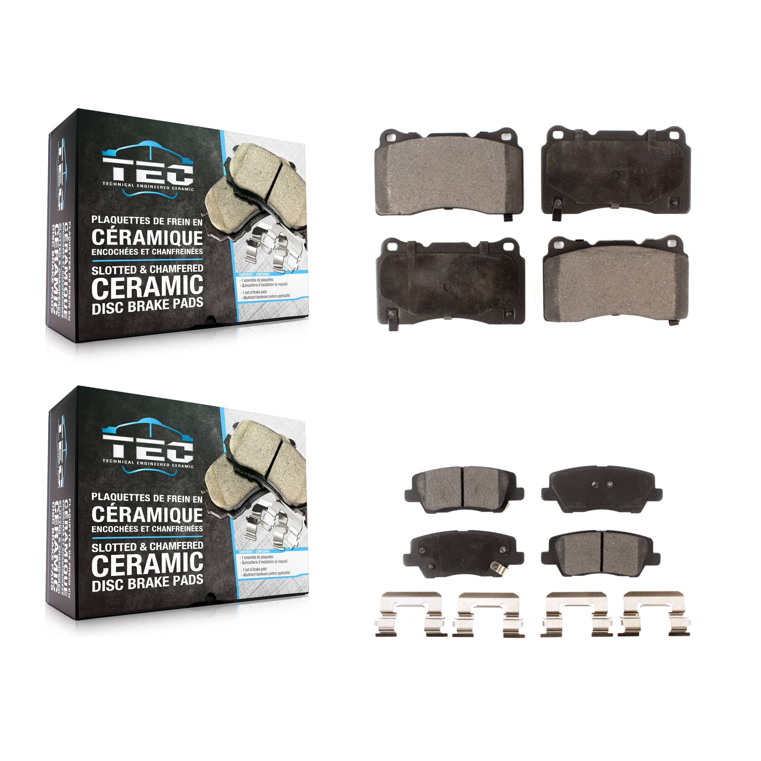 TEC - KTC-100010 - Front and Rear Disc Brake Pad Kits
