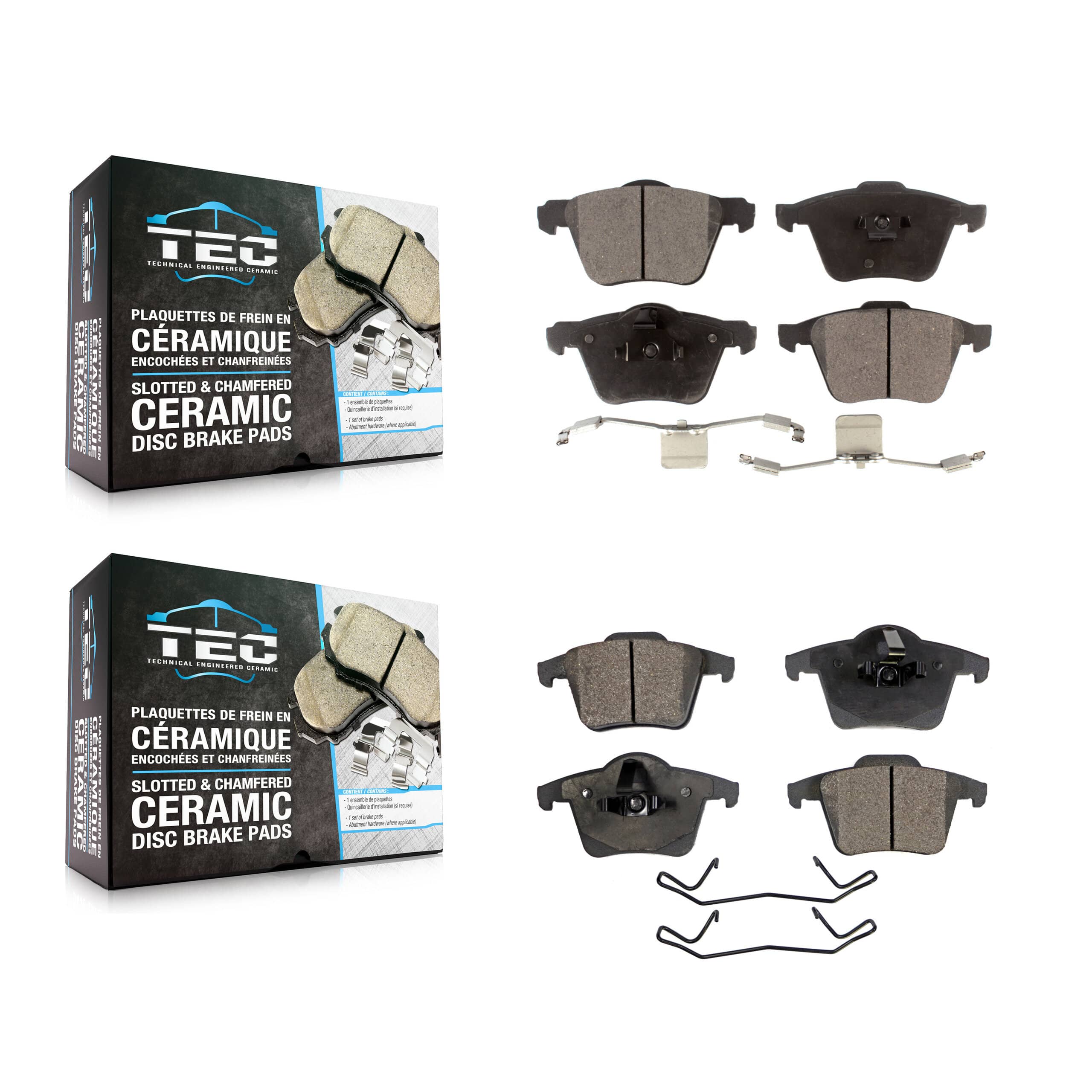 TEC - KTC-100013 - Front and Rear Disc Brake Pad Kits