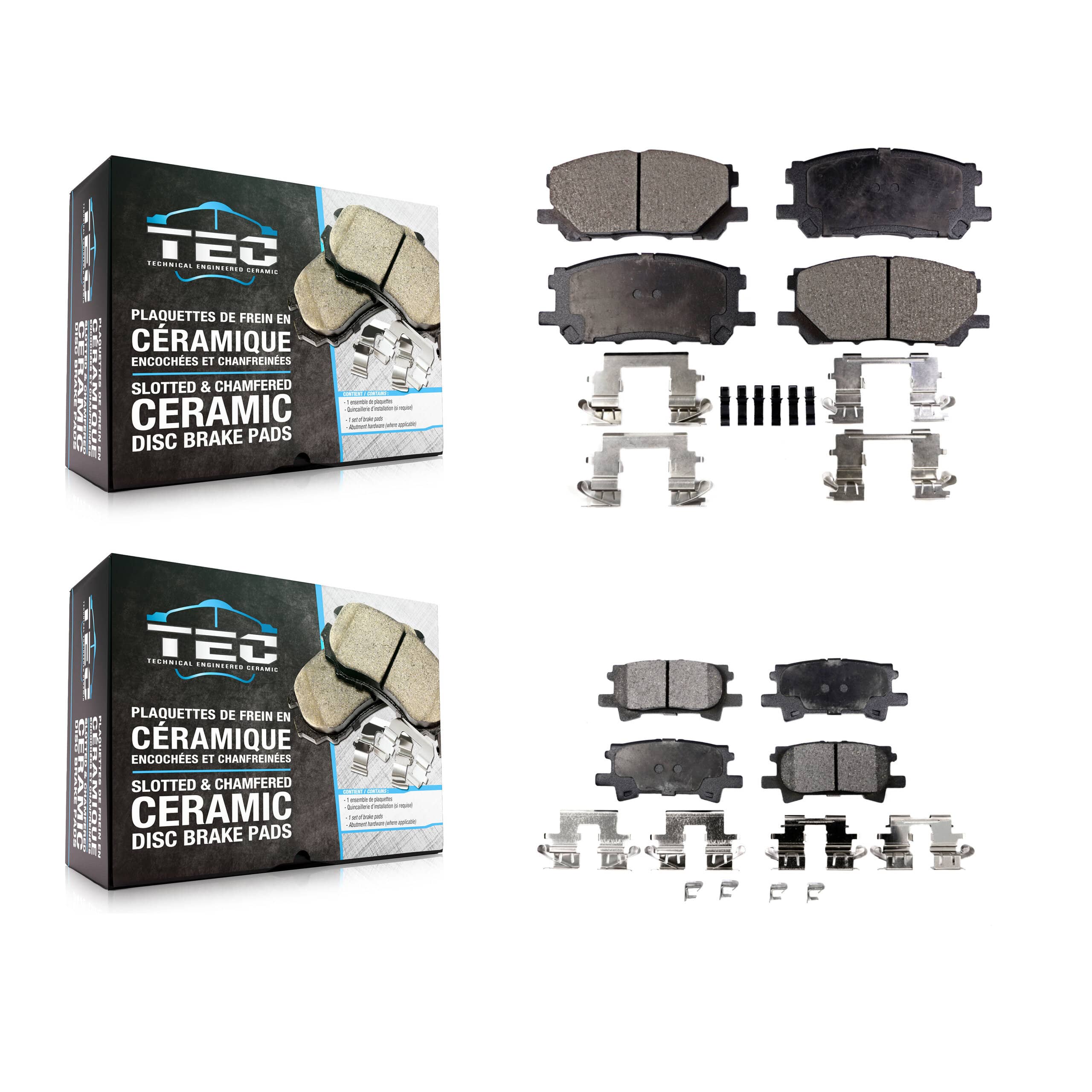 TEC - KTC-100014 - Front and Rear Disc Brake Pad Kits